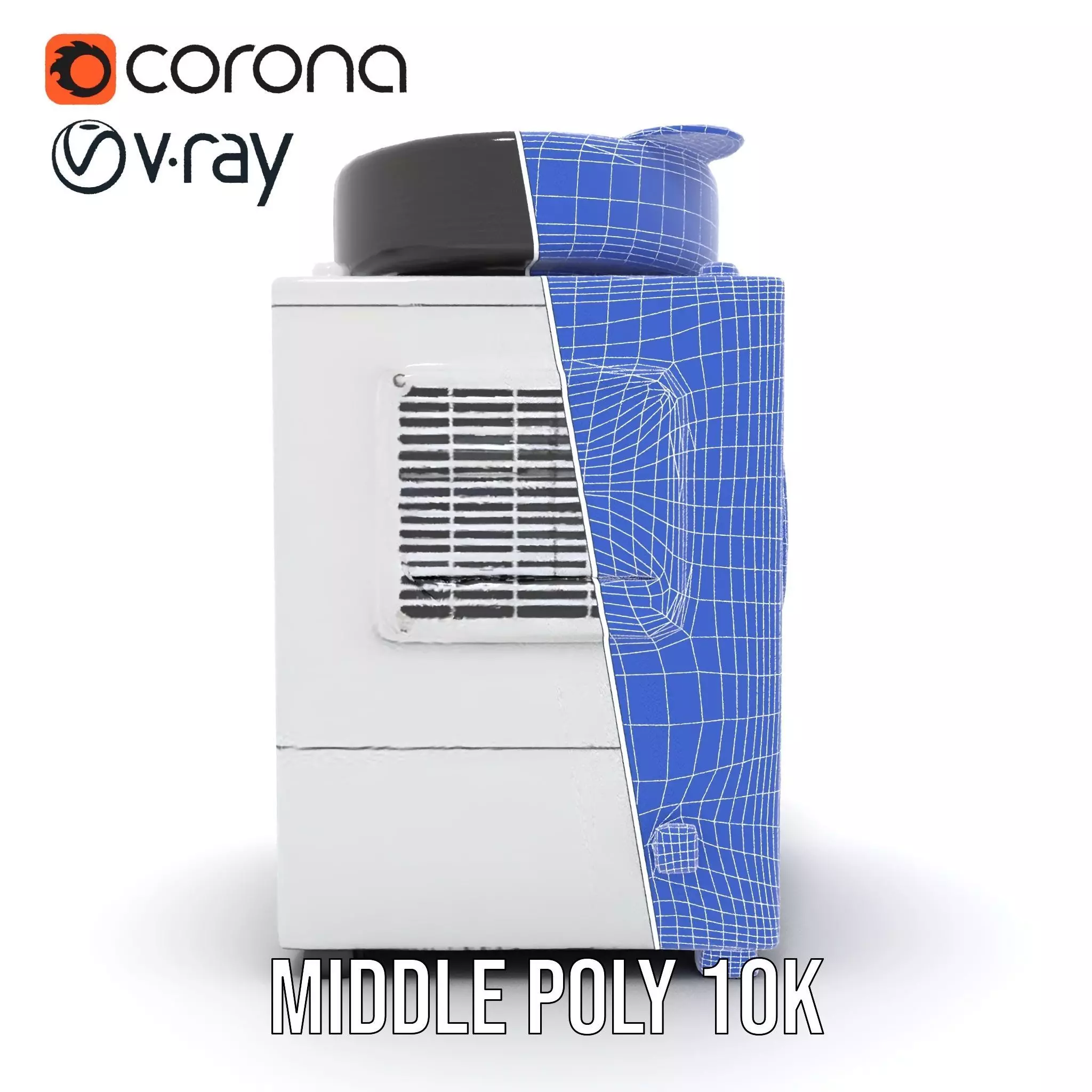 Industrial Cooling Fan Unit Model Pack Low-poly 3D model_30