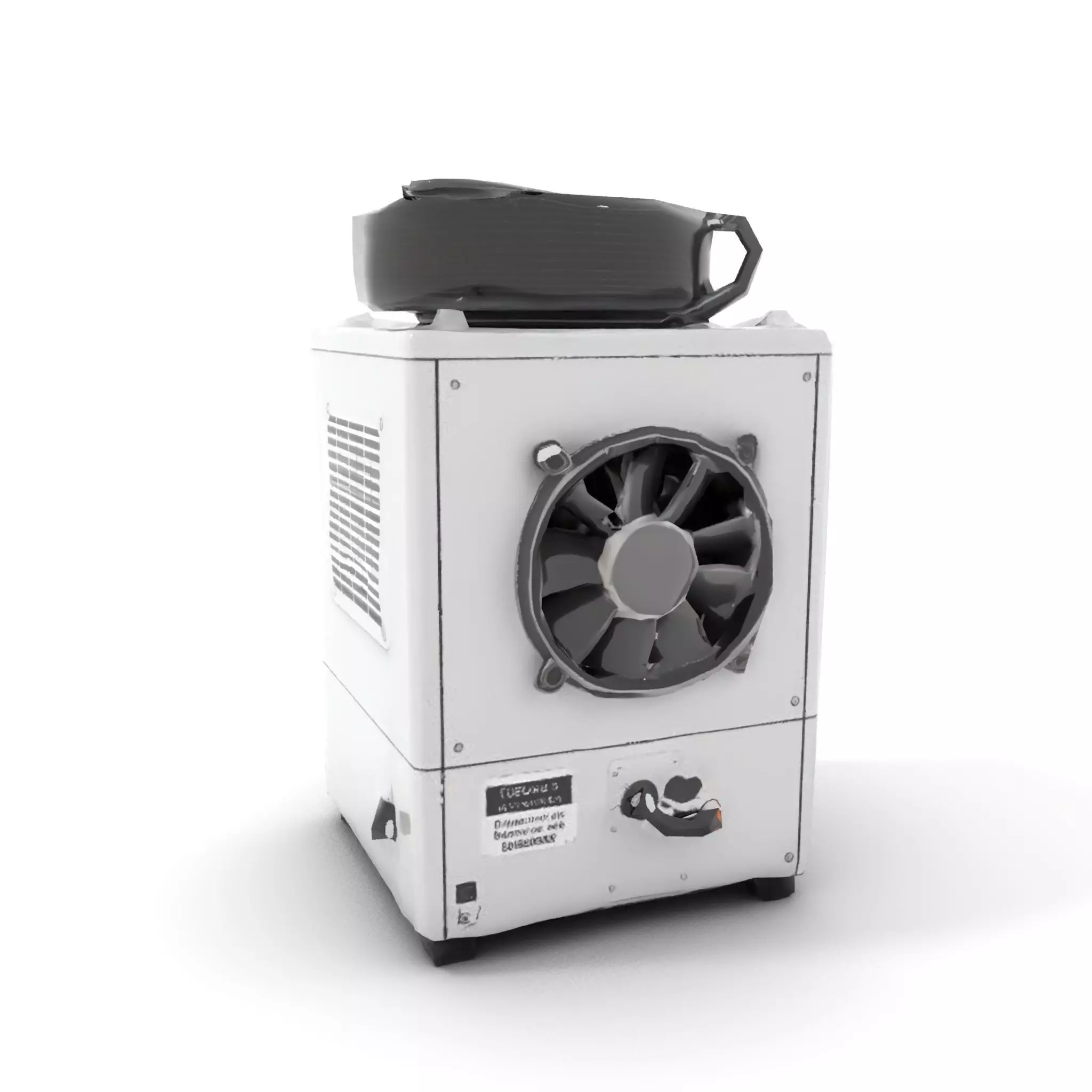 Industrial Cooling Fan Unit Model Pack Low-poly 3D model_8