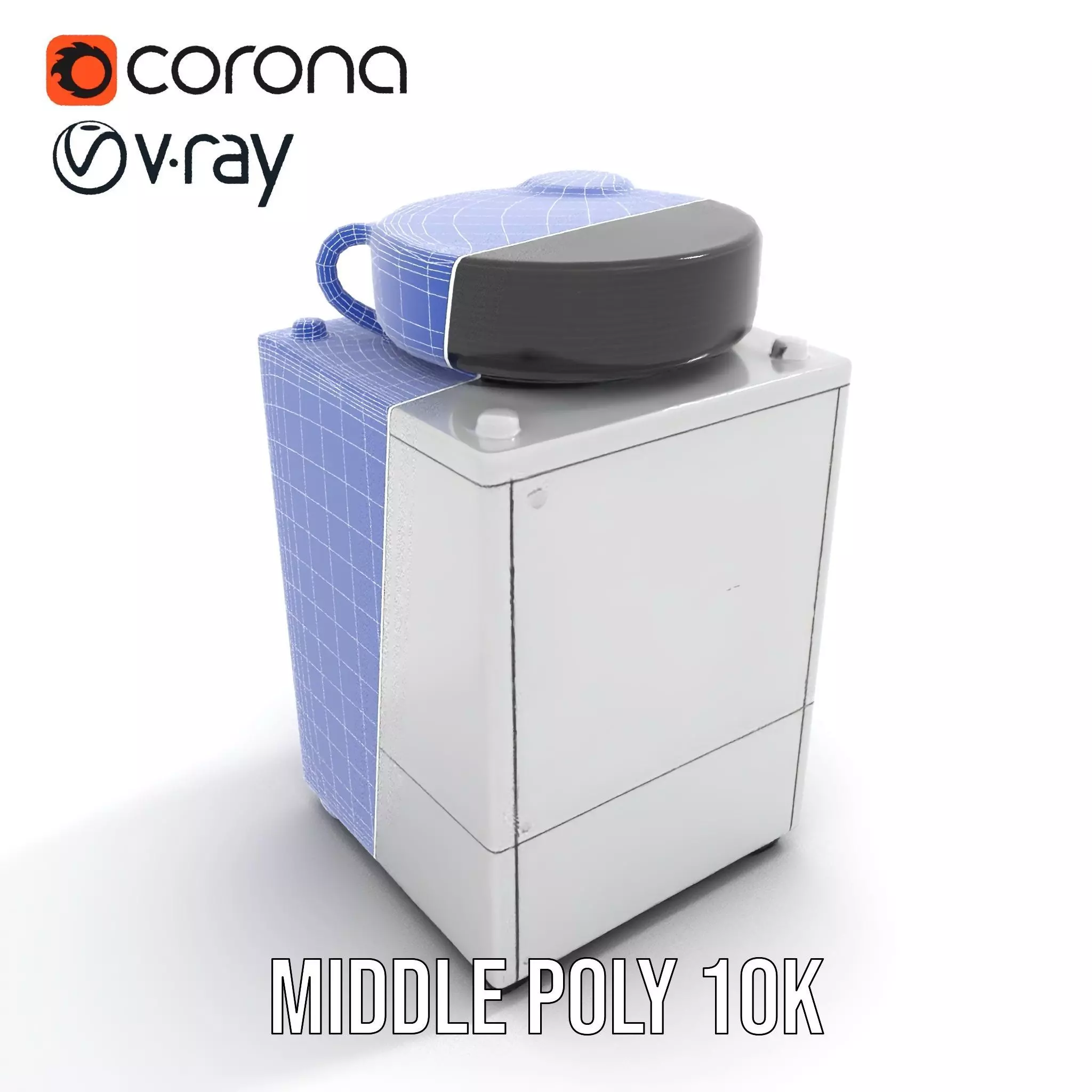 Industrial Cooling Fan Unit Model Pack Low-poly 3D model_19