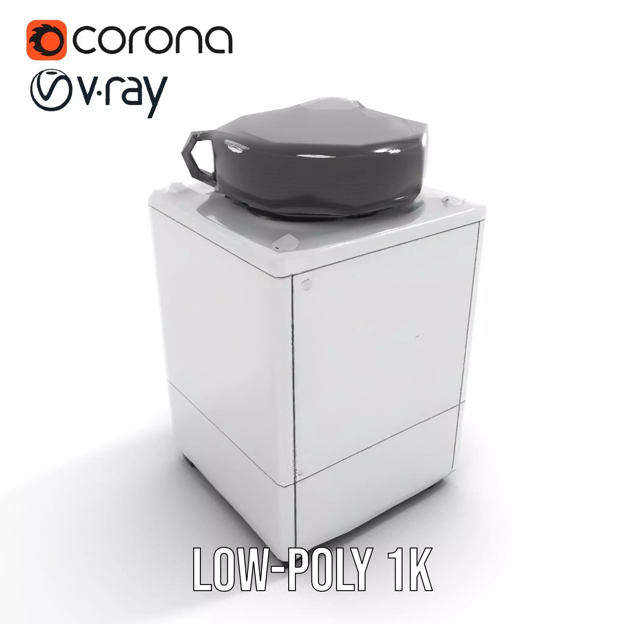 Industrial Cooling Fan Unit Model Pack Low-poly 3D model_10