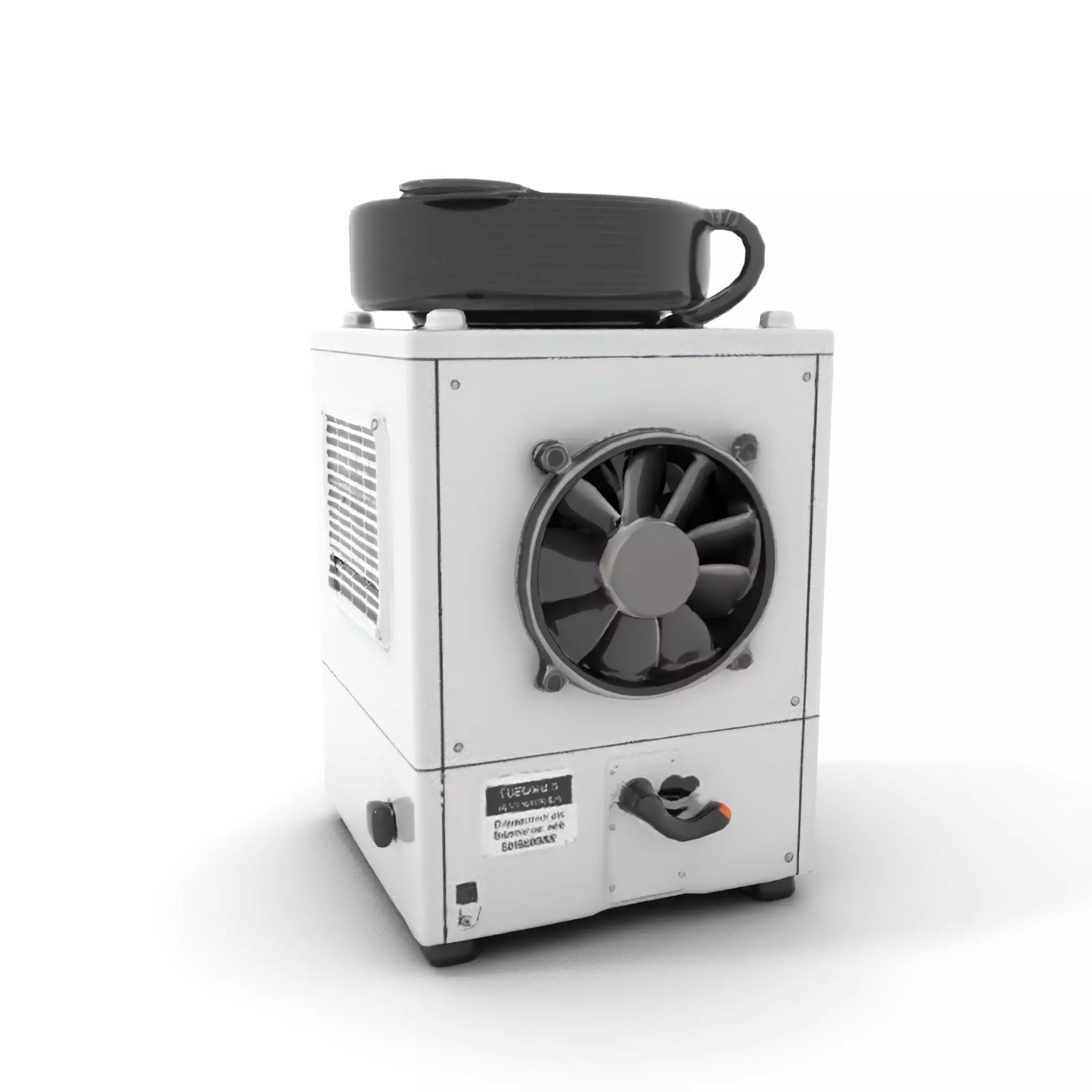 Industrial Cooling Fan Unit Model Pack Low-poly 3D model_7