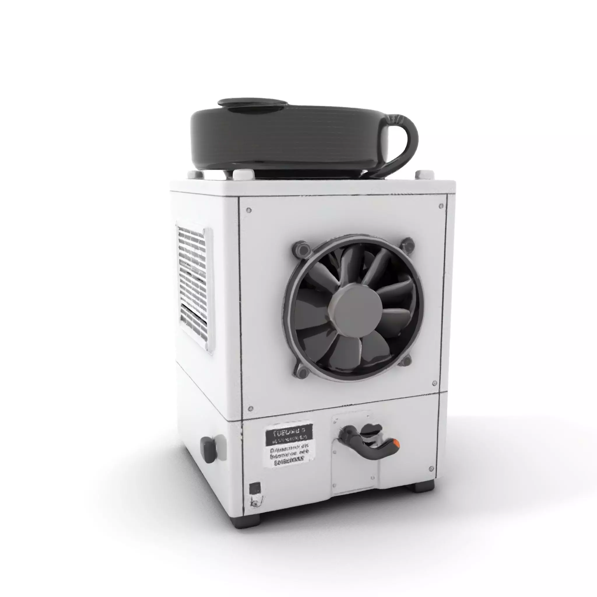 Industrial Cooling Fan Unit Model Pack Low-poly 3D model_0