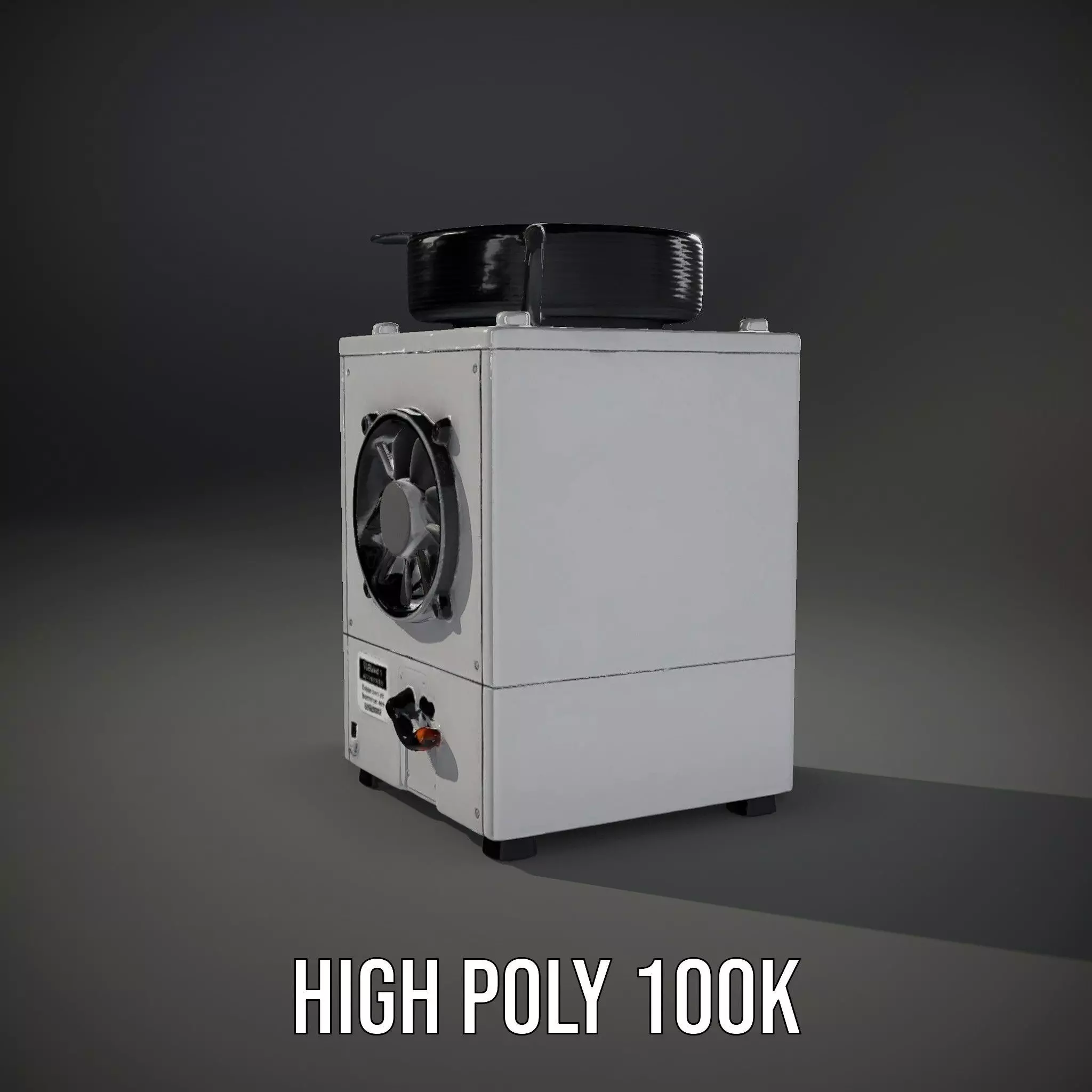Industrial Cooling Fan Unit Model Pack Low-poly 3D model_11