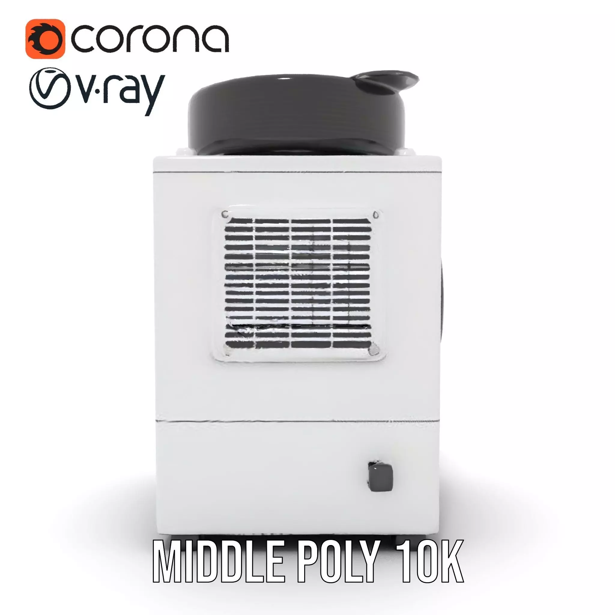 Industrial Cooling Fan Unit Model Pack Low-poly 3D model_16