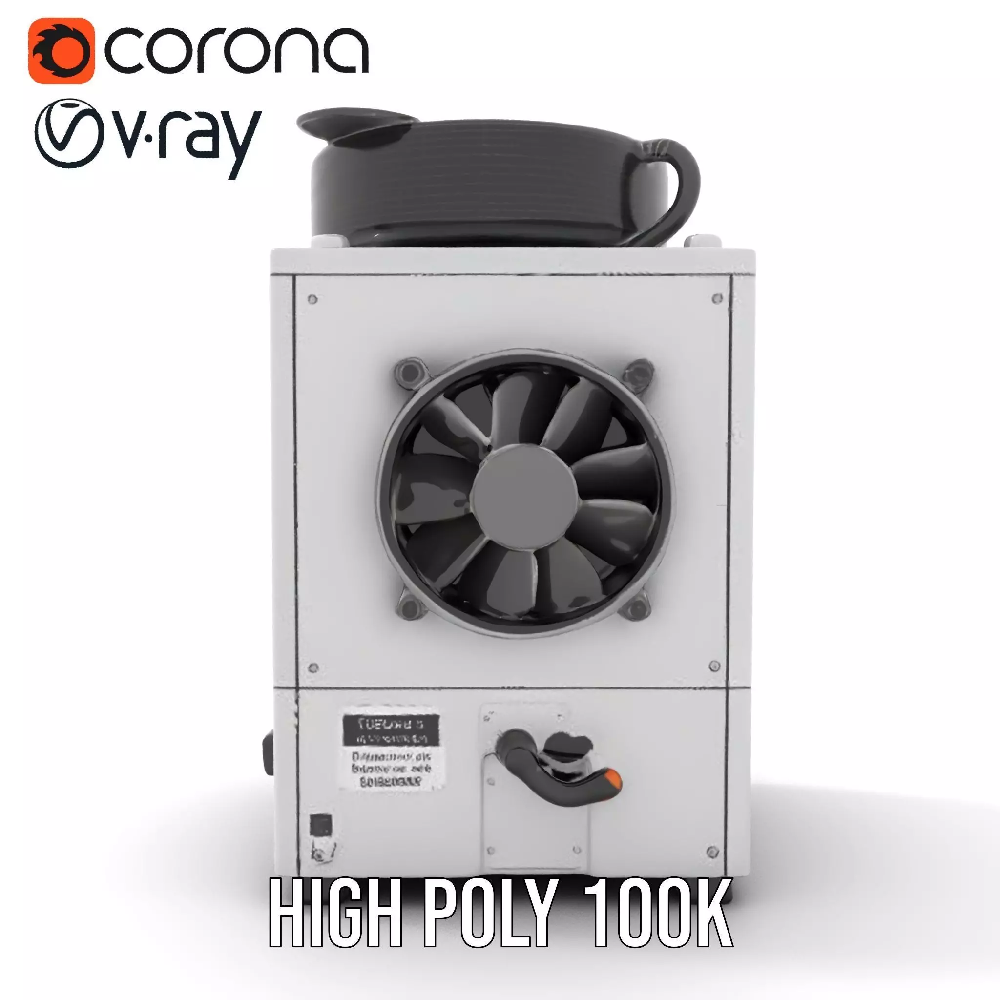 Industrial Cooling Fan Unit Model Pack Low-poly 3D model_18