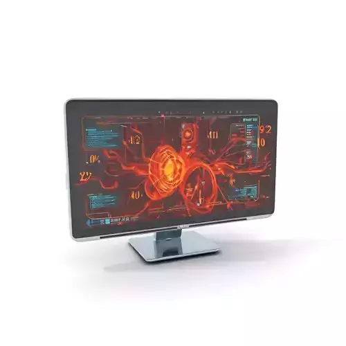 Futuristic Computer Monitor Model Pack Low-poly 3D model