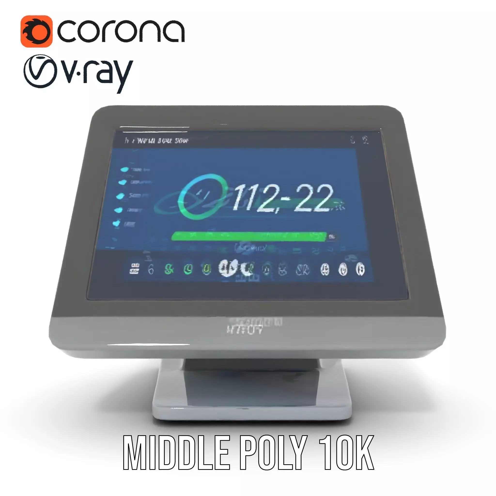 Modern Touchscreen Terminal model pack with sleek design Low-poly 3D model_16