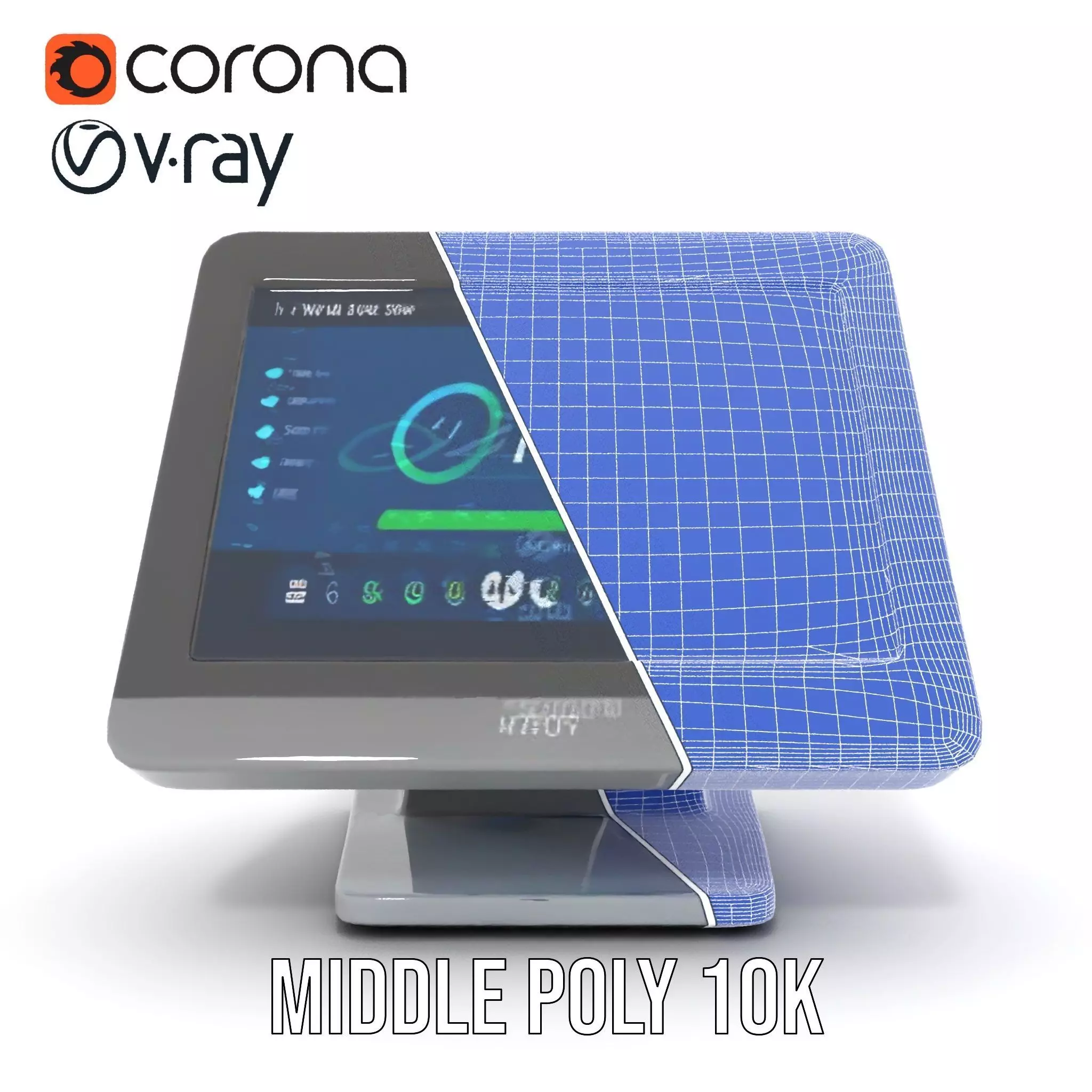 Modern Touchscreen Terminal model pack with sleek design Low-poly 3D model_30