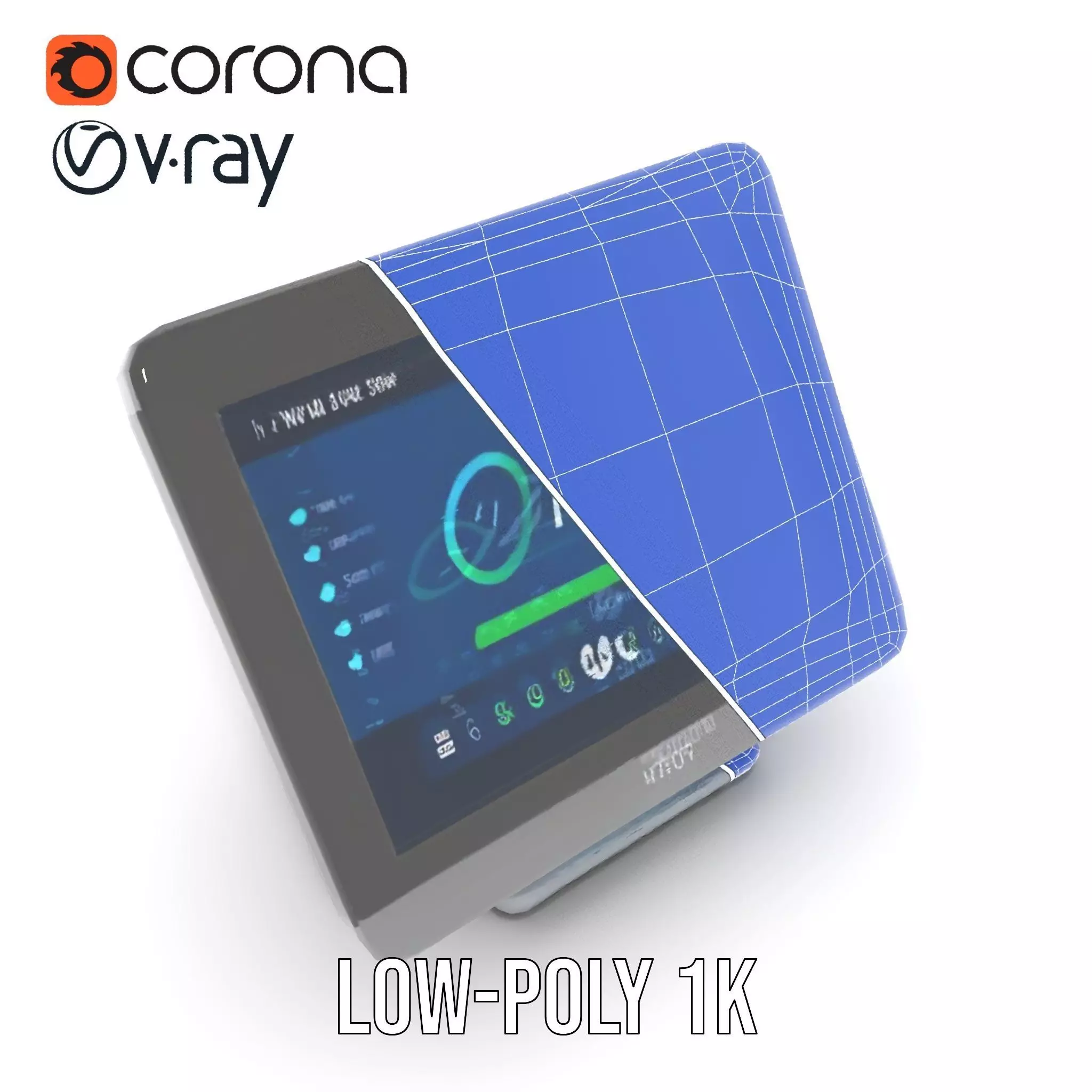 Modern Touchscreen Terminal model pack with sleek design Low-poly 3D model_17