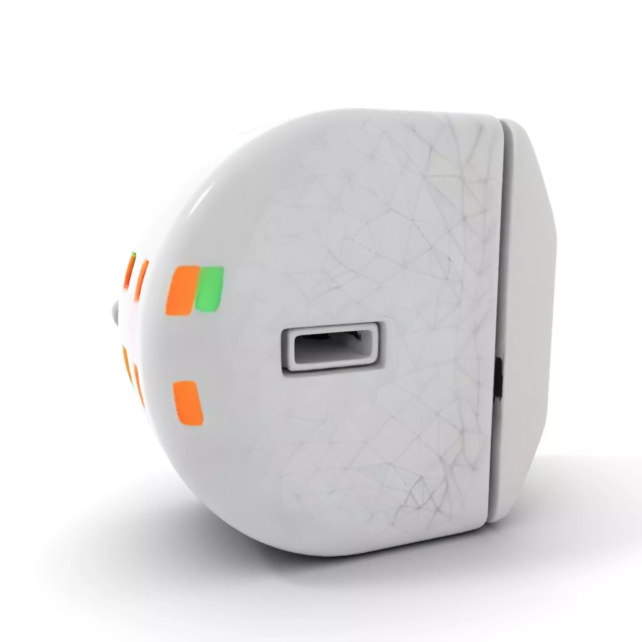 Electronic Wall Plug Model Pack with LED Indicators Low-poly 3D model_0