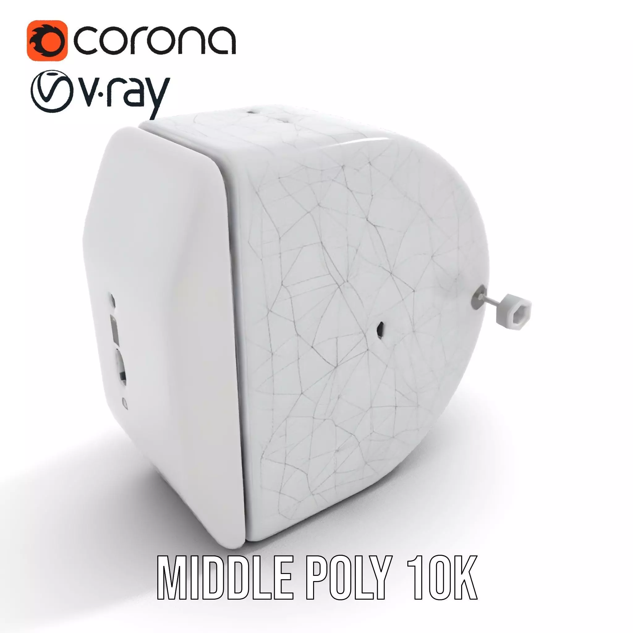 Electronic Wall Plug Model Pack with LED Indicators Low-poly 3D model_21