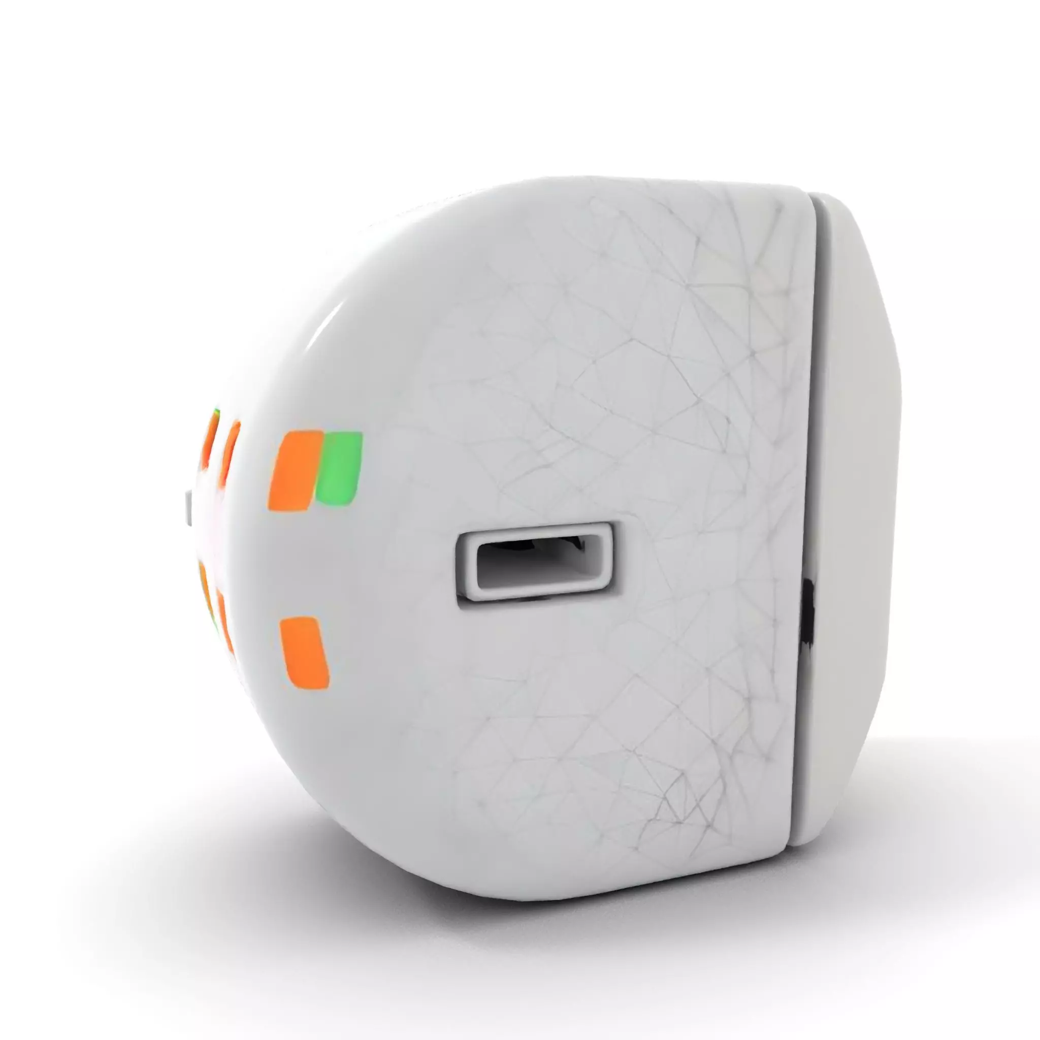 Electronic Wall Plug Model Pack with LED Indicators Low-poly 3D model_6