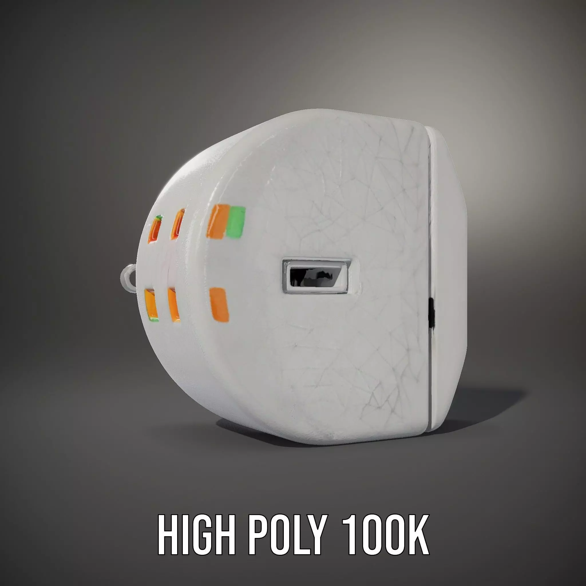 Electronic Wall Plug Model Pack with LED Indicators Low-poly 3D model_10