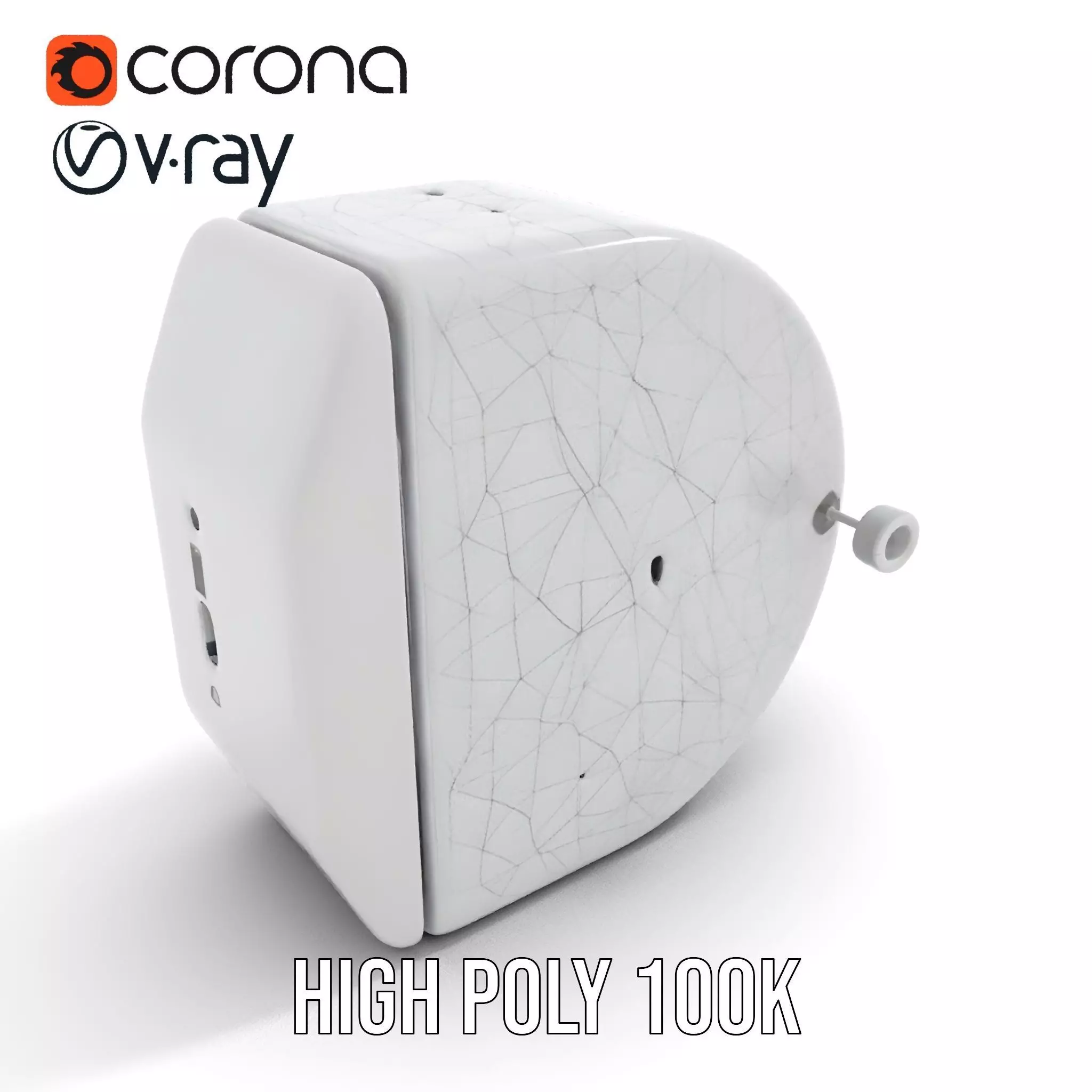 Electronic Wall Plug Model Pack with LED Indicators Low-poly 3D model_15