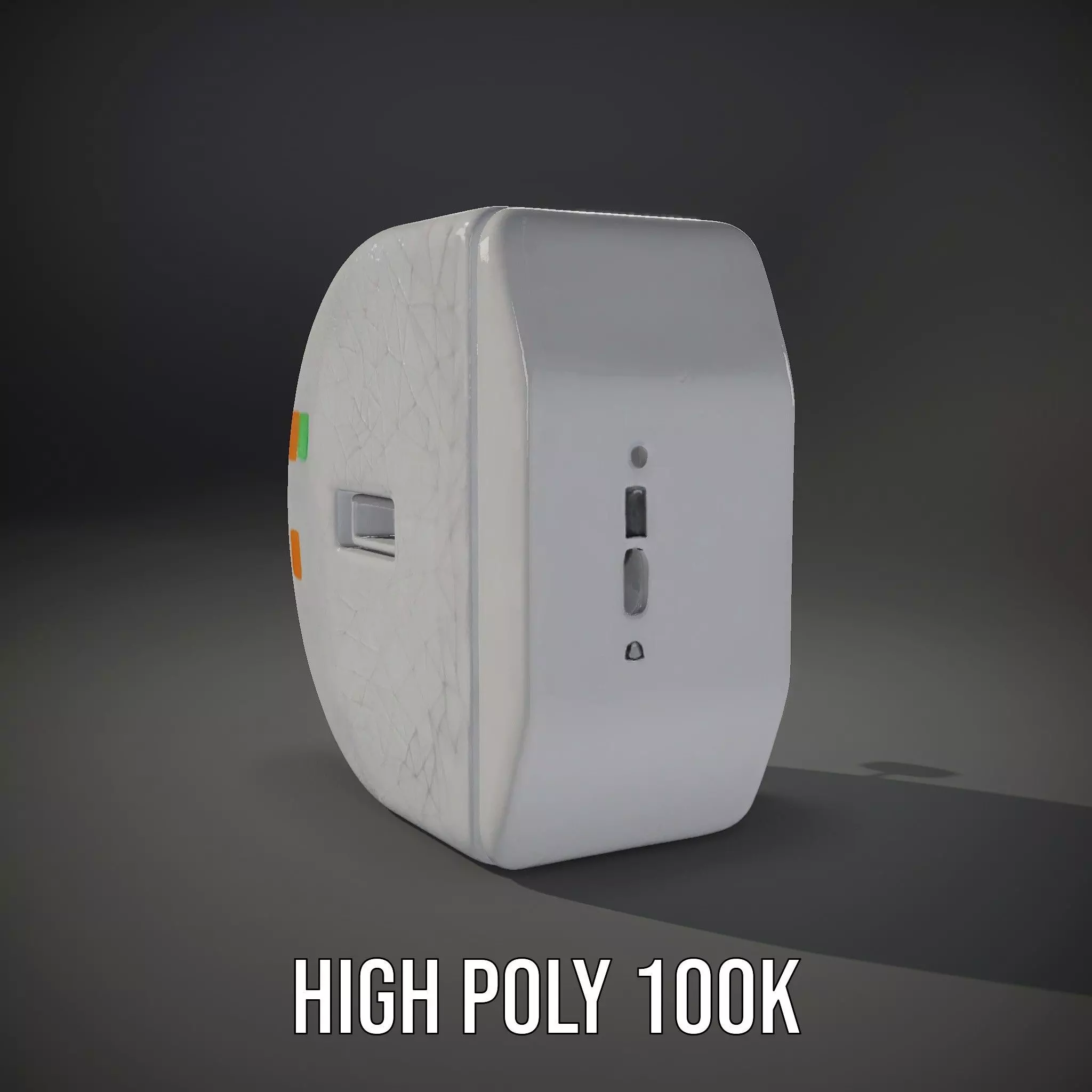 Electronic Wall Plug Model Pack with LED Indicators Low-poly 3D model_8