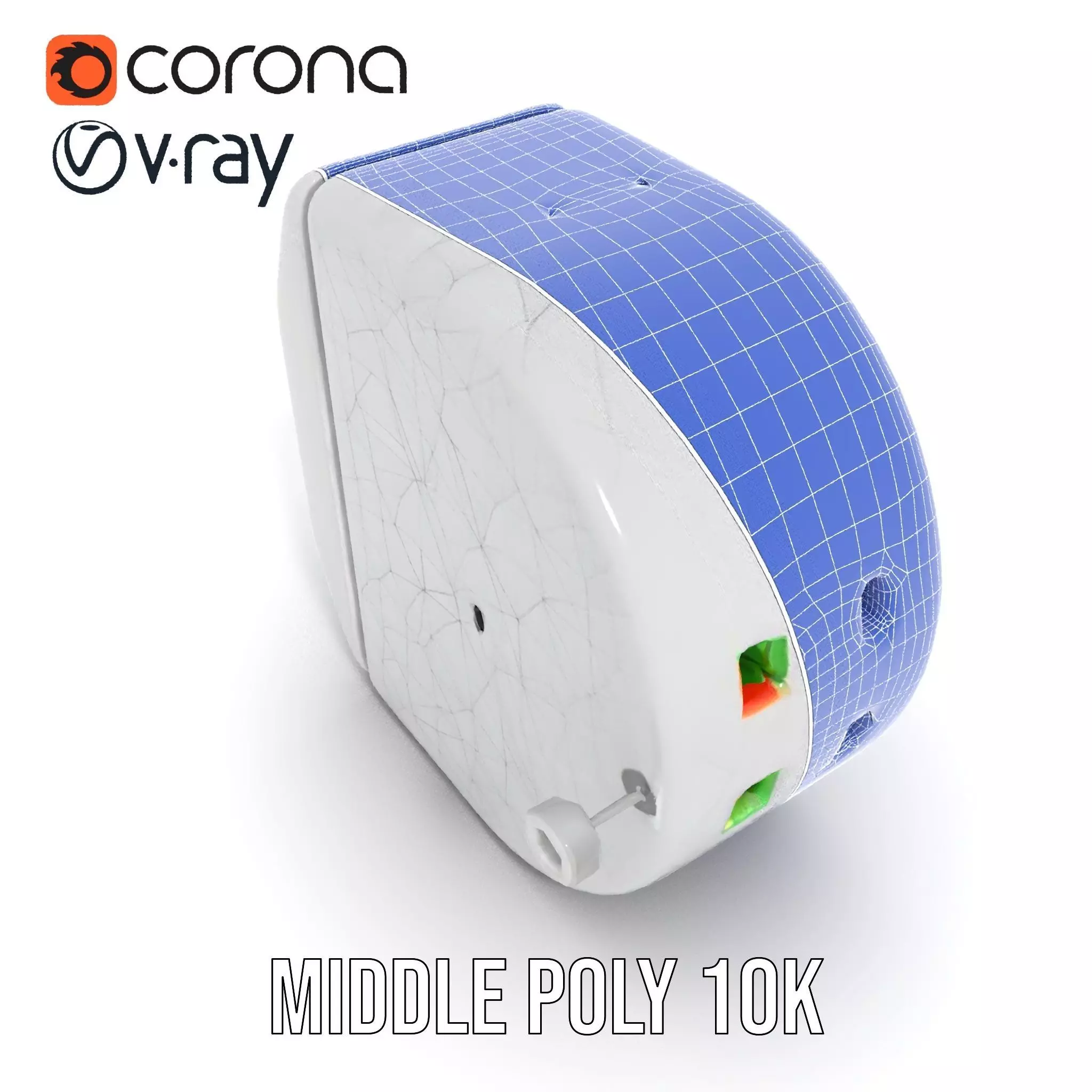 Electronic Wall Plug Model Pack with LED Indicators Low-poly 3D model_24