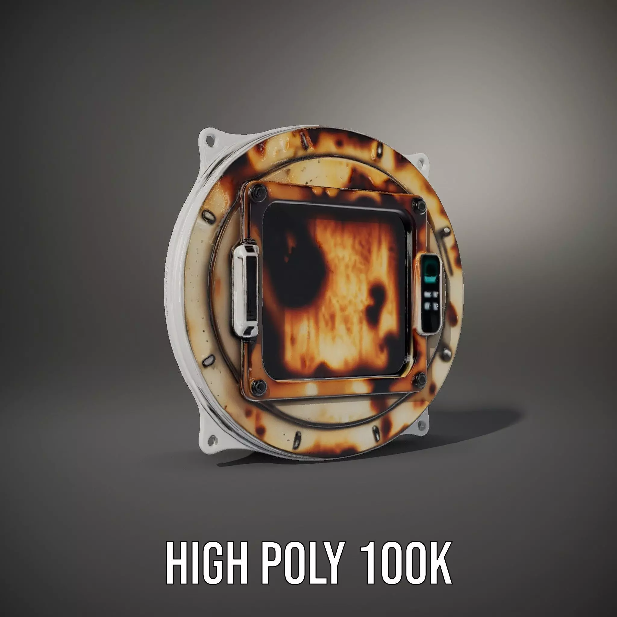 Futuristic Rusty Hatch Door Model Pack Low-poly 3D model_9