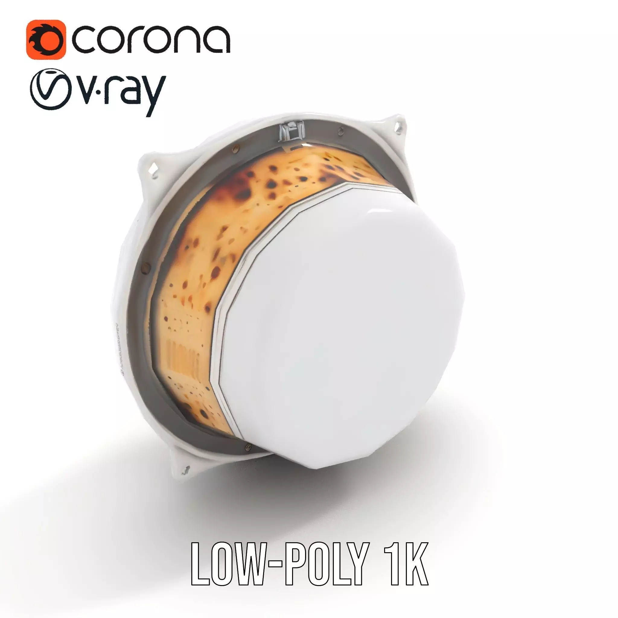 Futuristic Rusty Hatch Door Model Pack Low-poly 3D model_7