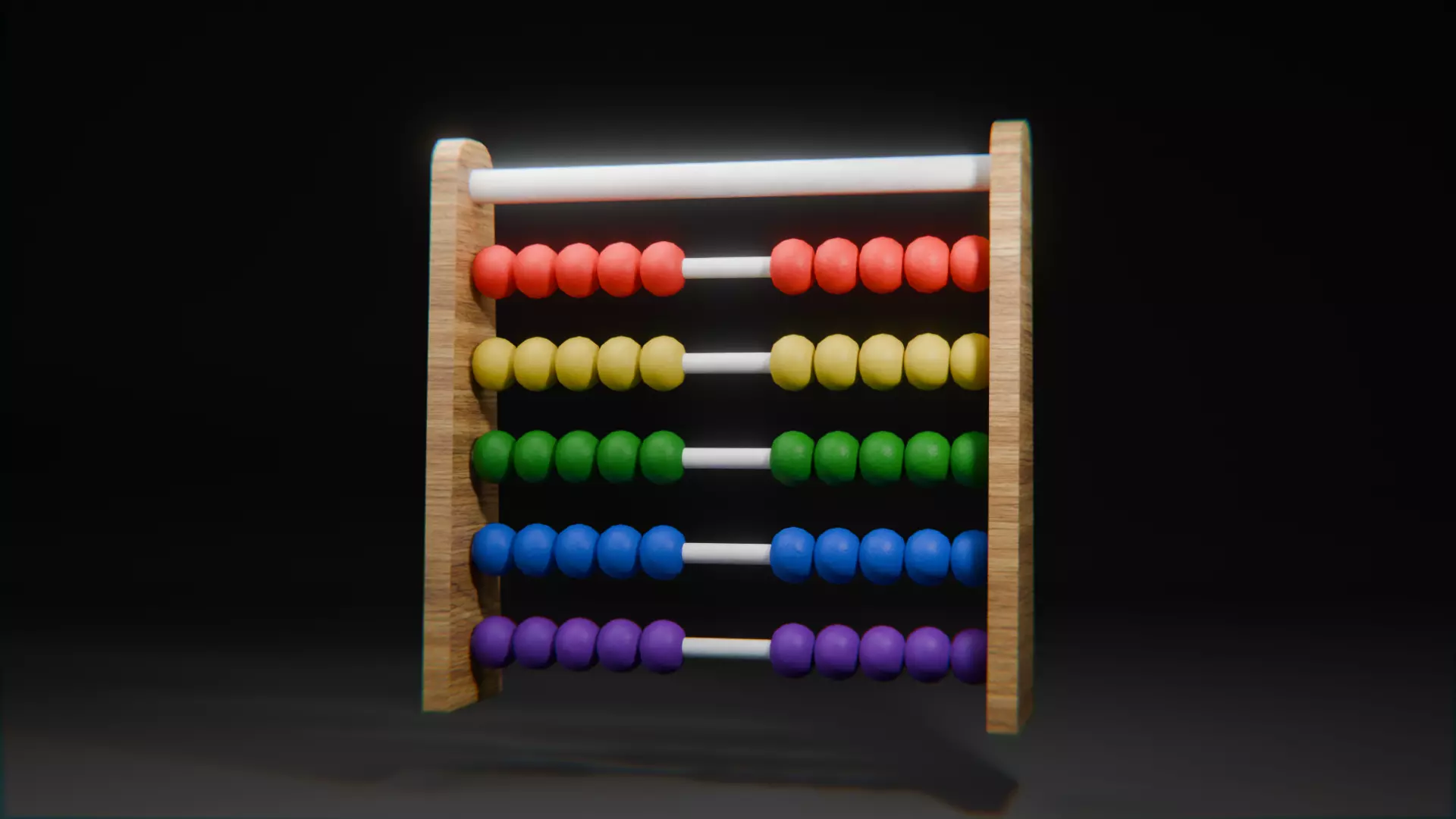 Colorful Abacus Toy Game Ready 3D Model PBR Textured Free low-poly 3D model_1