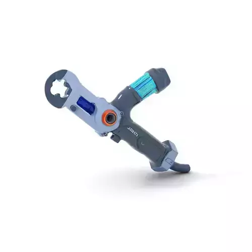Futuristic Tool Model Pack with Blue LED Display Low-poly 3D model