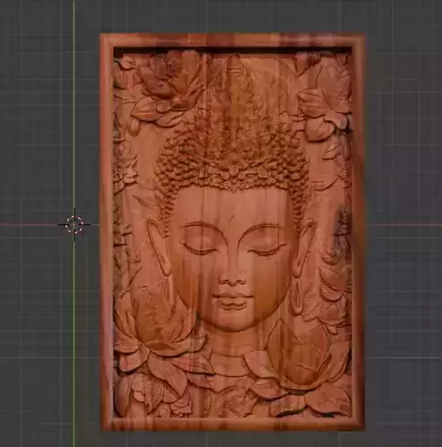 Lotus Serenity 3D Buddha Relief