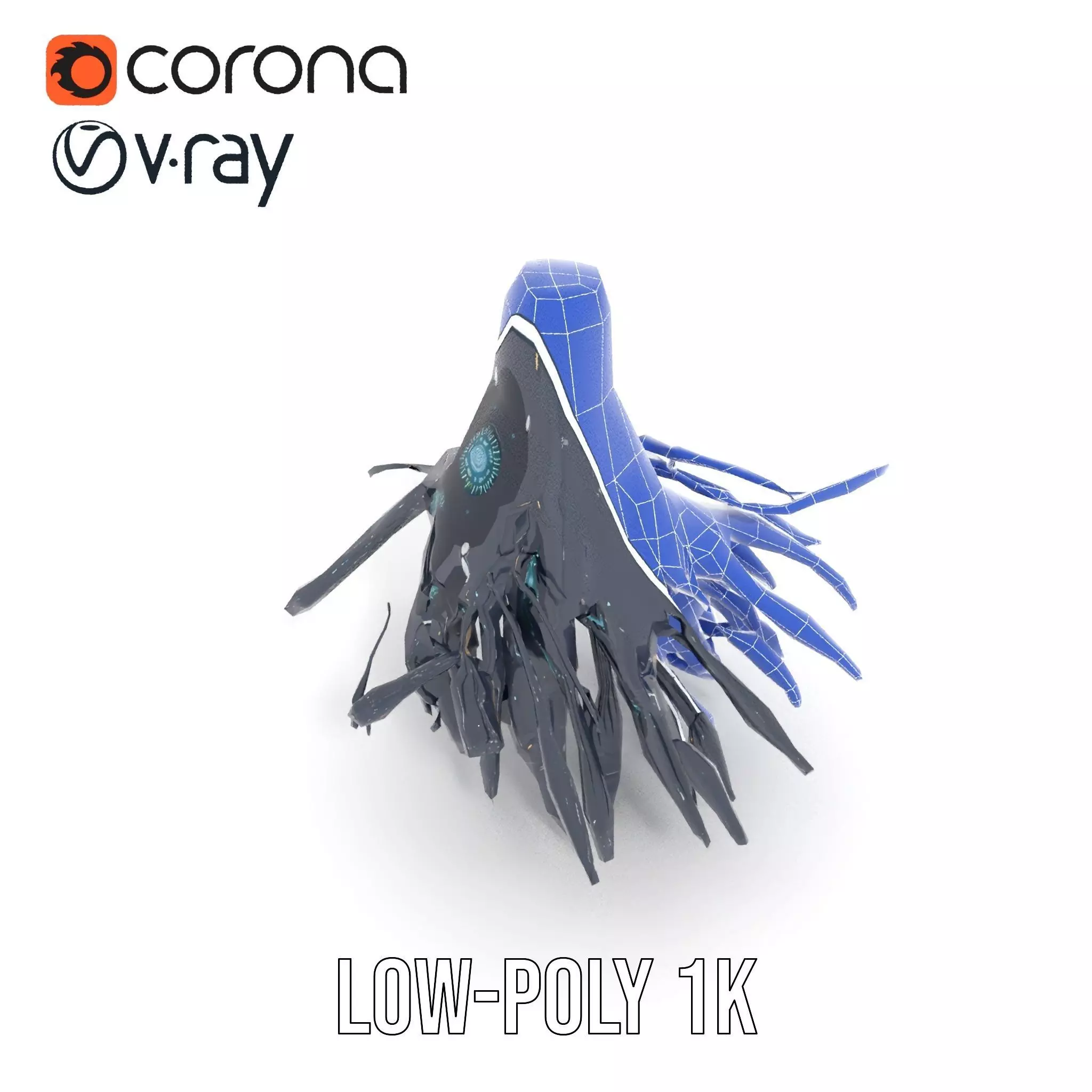 Futuristic Holographic Interface Model Pack Low-poly 3D model_12