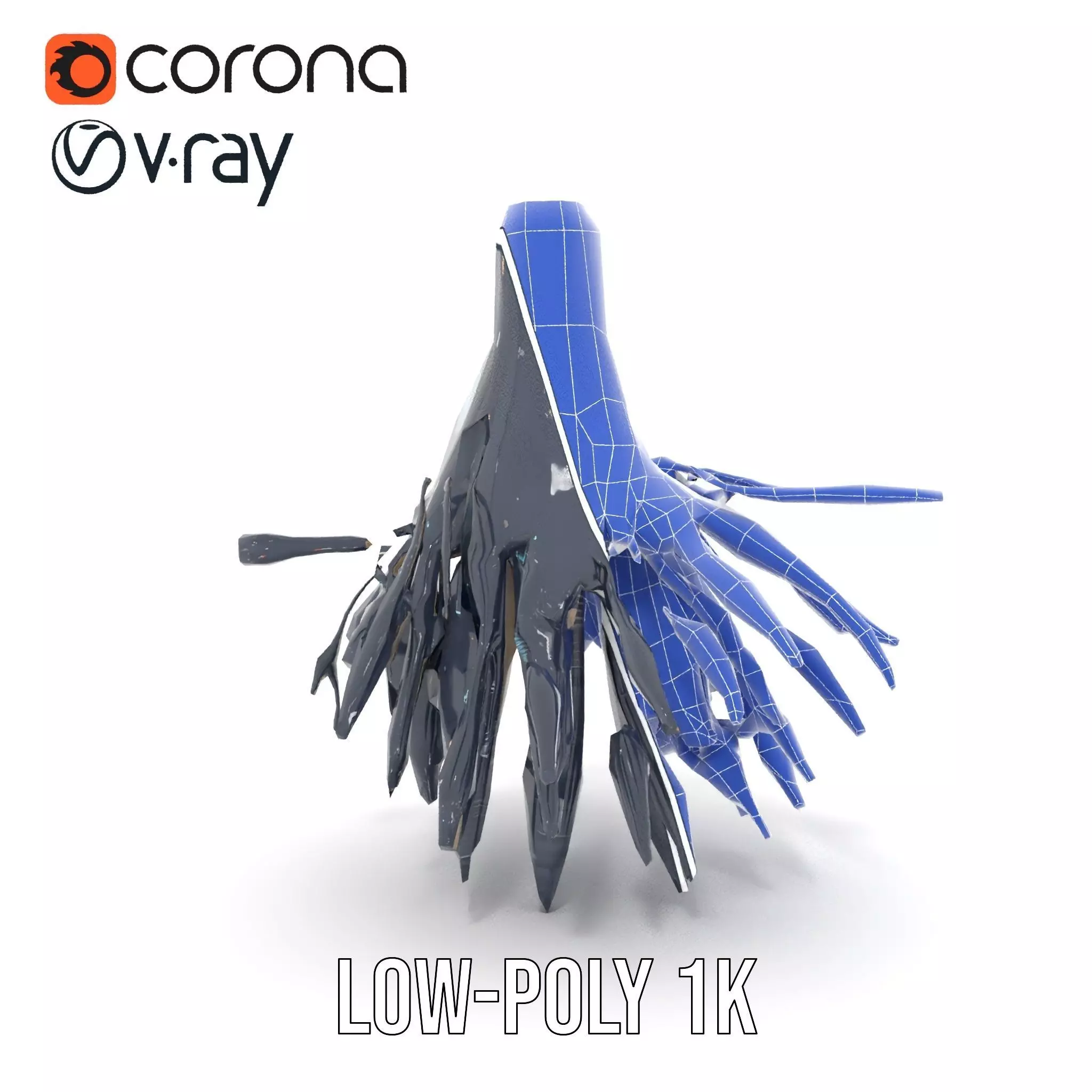 Futuristic Holographic Interface Model Pack Low-poly 3D model_18