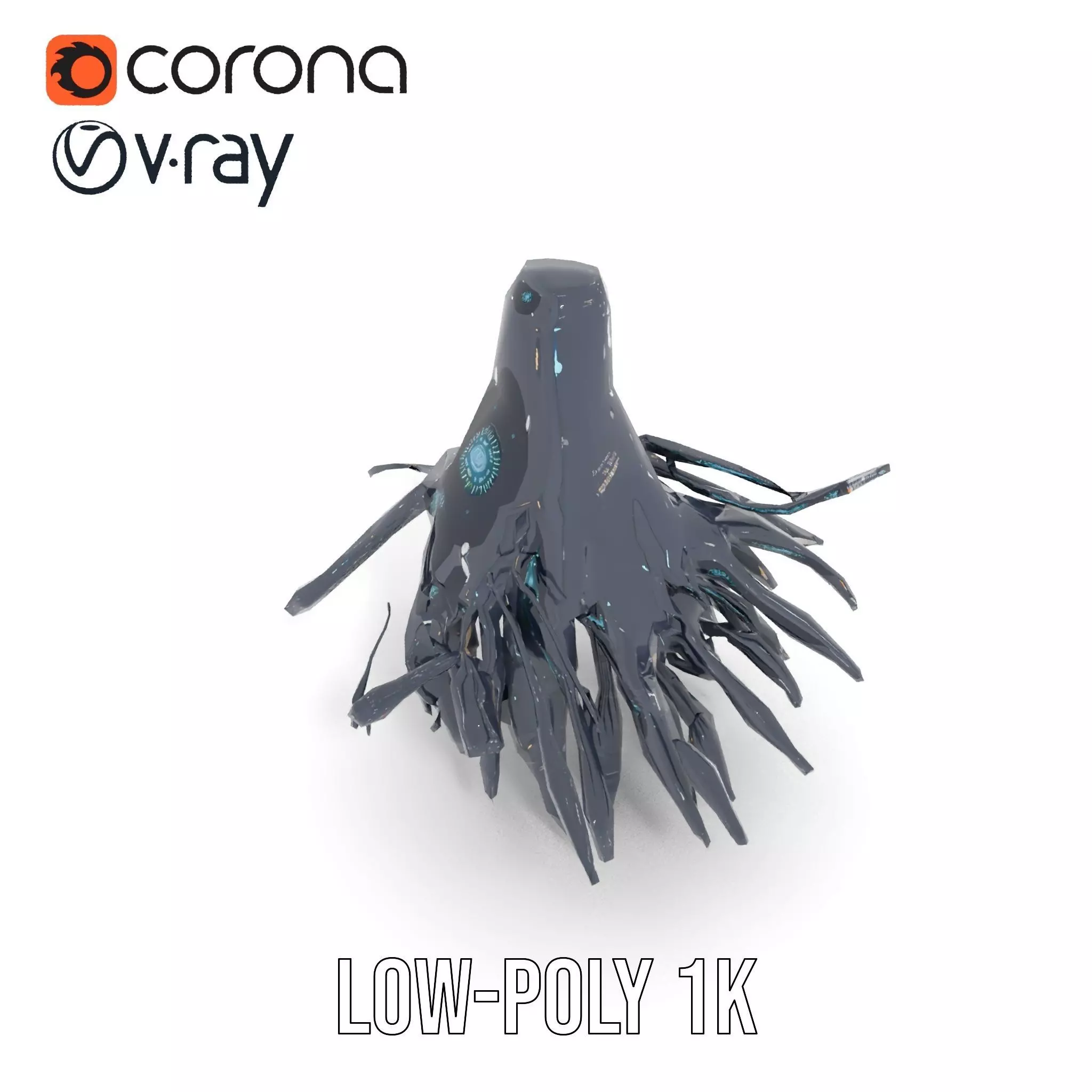 Futuristic Holographic Interface Model Pack Low-poly 3D model_23