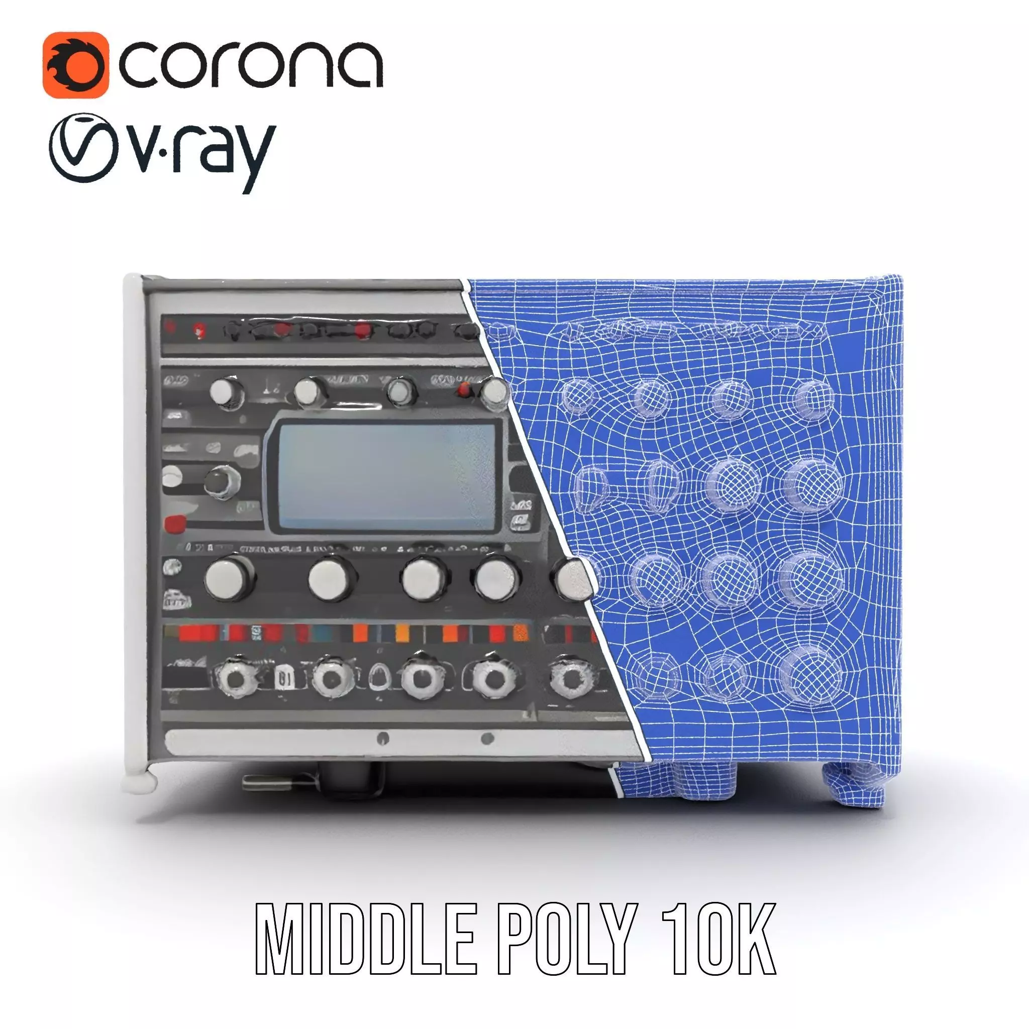 Professional Audio Control Interface model pack Low-poly 3D model_26