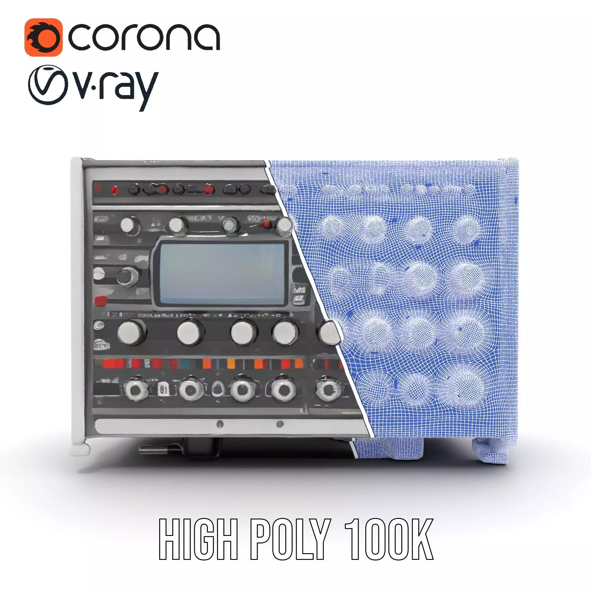 Professional Audio Control Interface model pack Low-poly 3D model_32