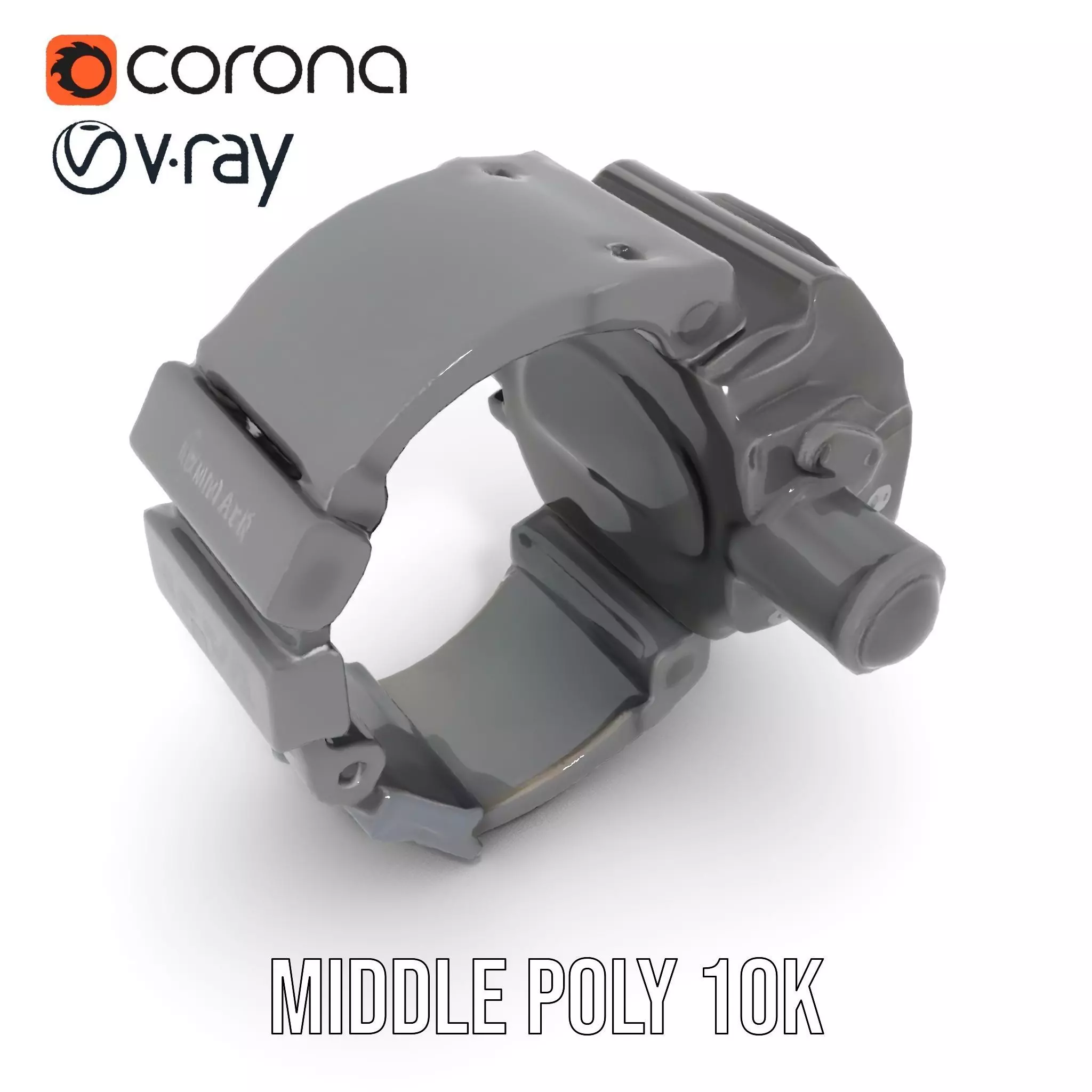 Futuristic Digital Watch Model Pack Low-poly 3D model_13