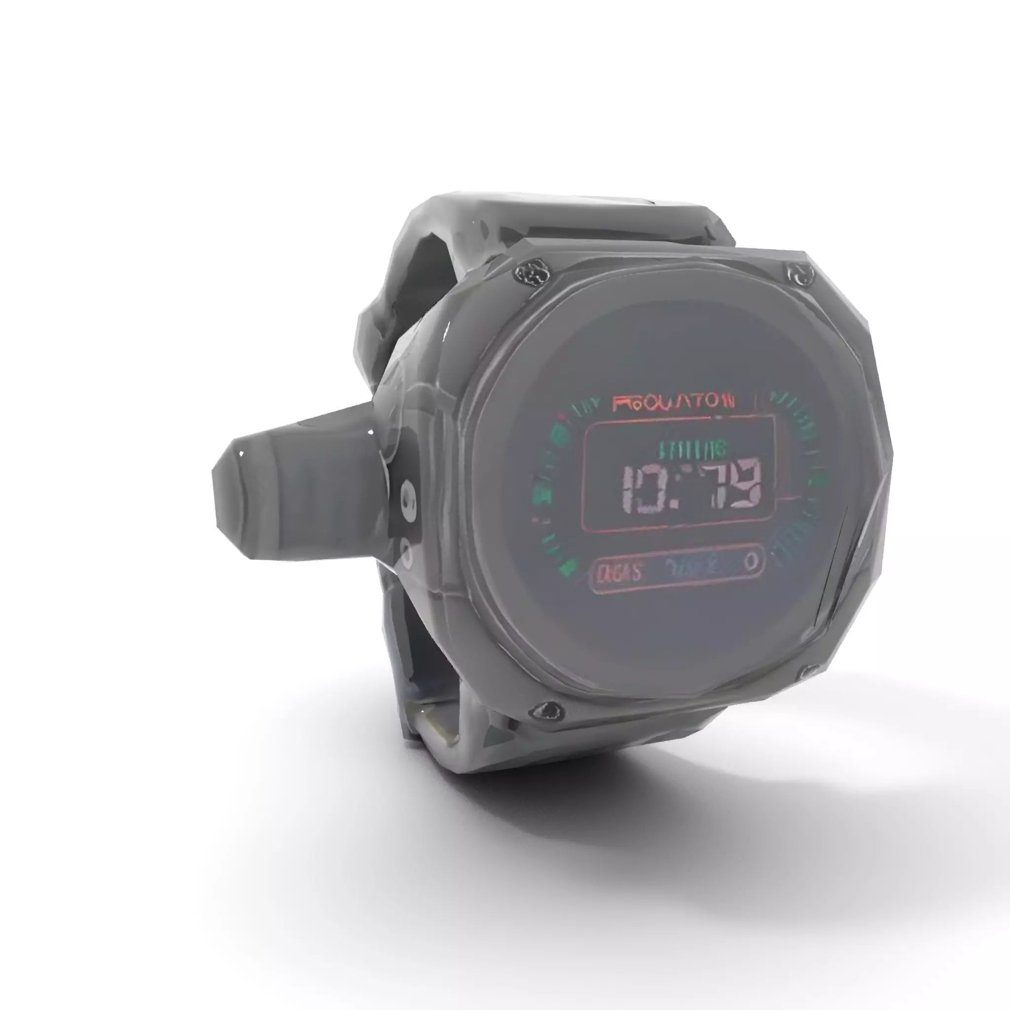 Futuristic Digital Watch Model Pack Low-poly 3D model_7