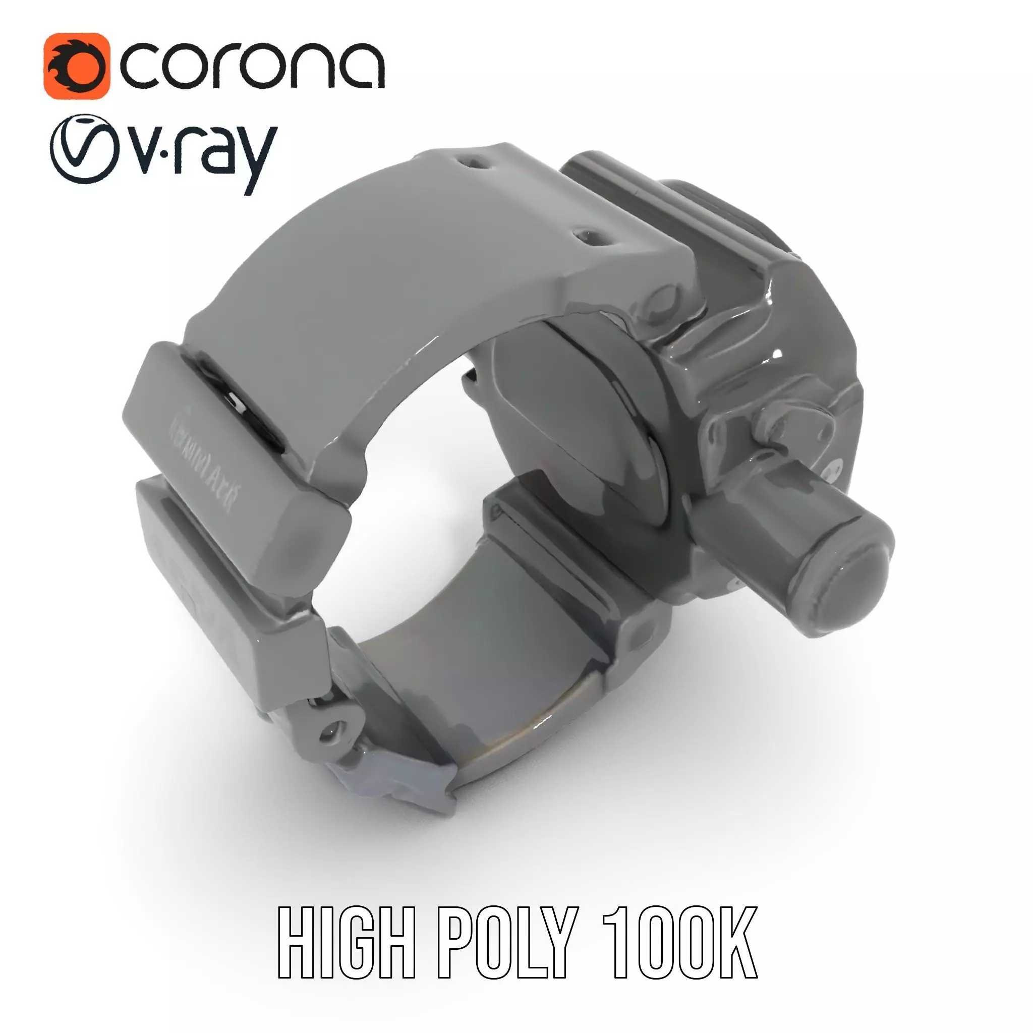 Futuristic Digital Watch Model Pack Low-poly 3D model_26