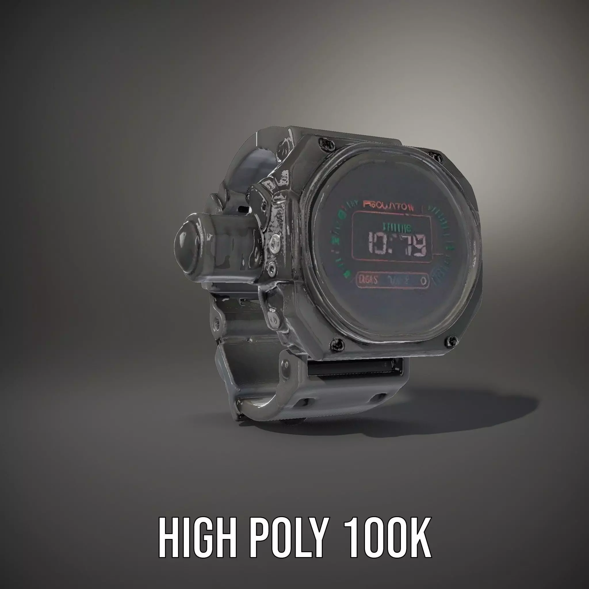 Futuristic Digital Watch Model Pack Low-poly 3D model_10