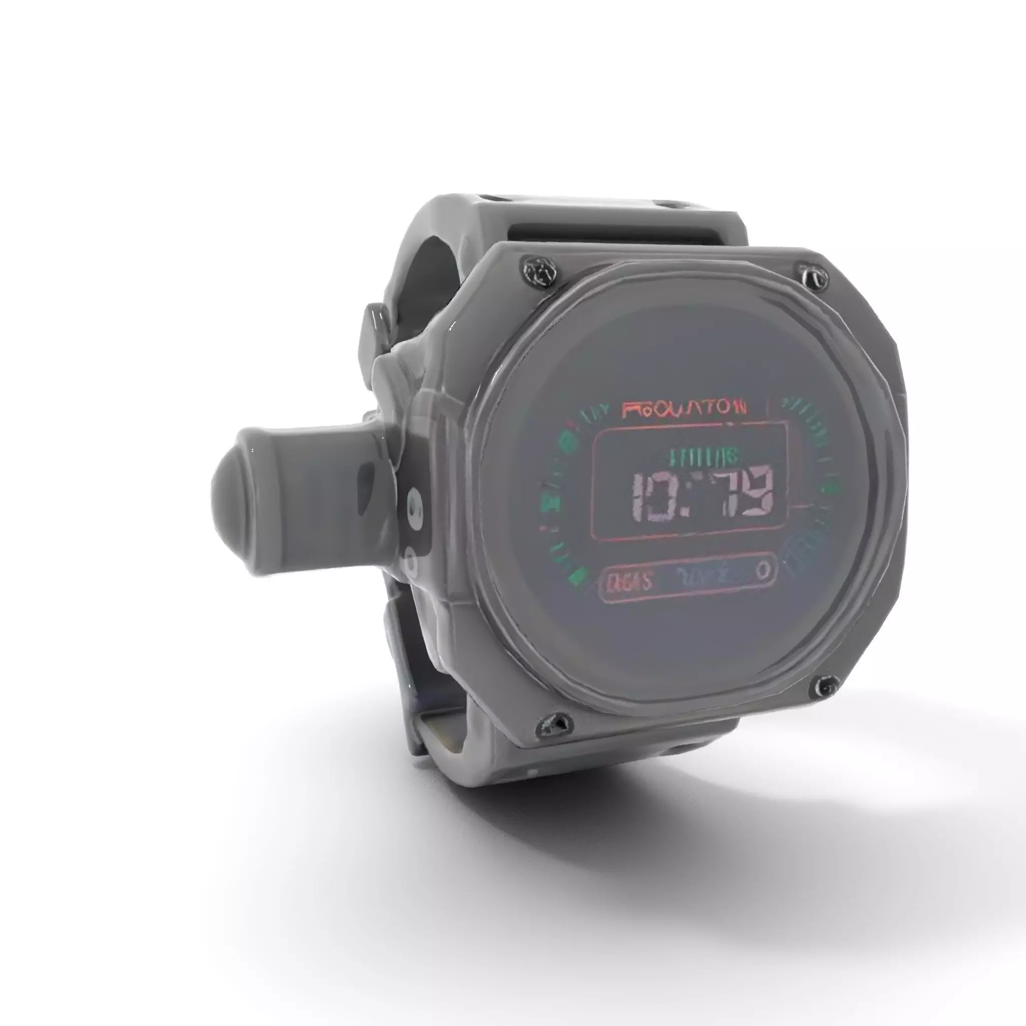 Futuristic Digital Watch Model Pack Low-poly 3D model_5