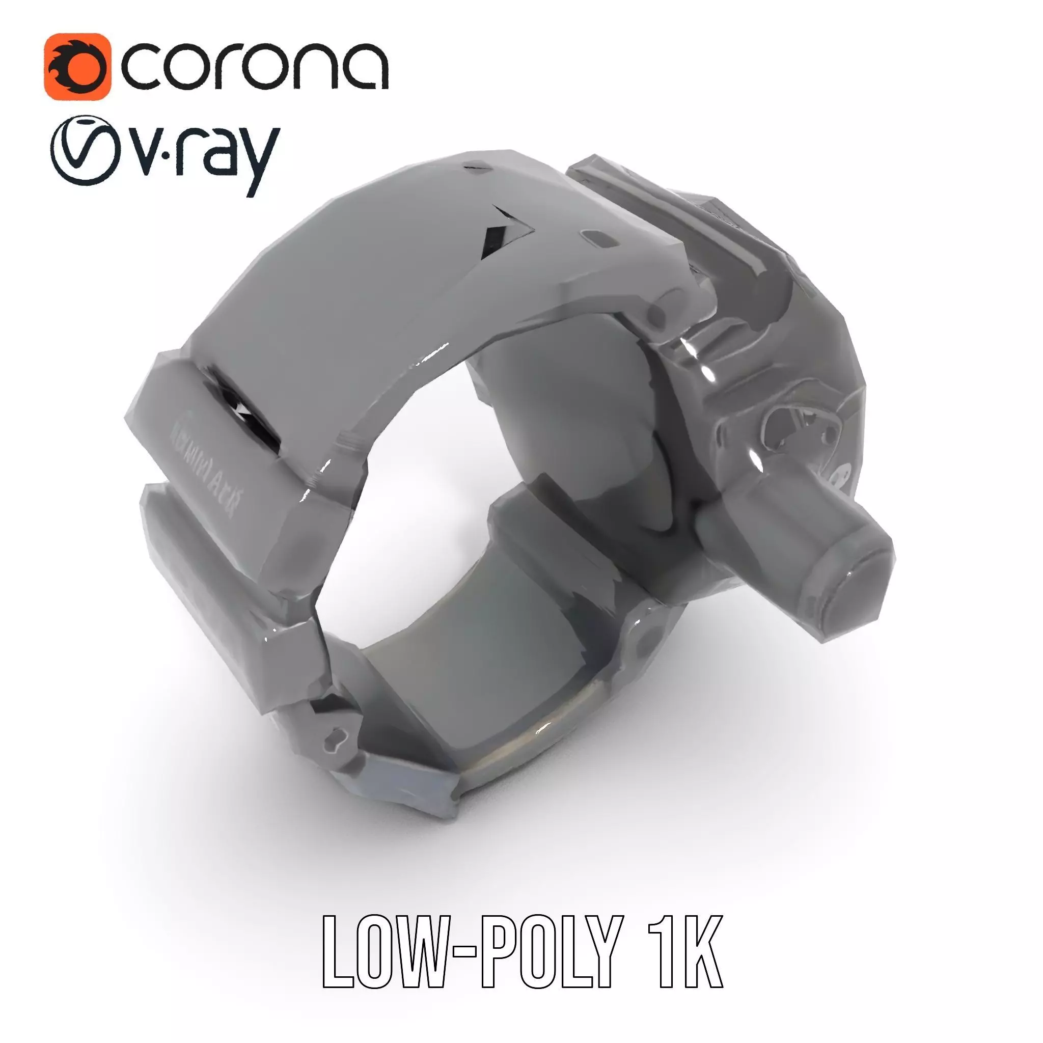 Futuristic Digital Watch Model Pack Low-poly 3D model_12