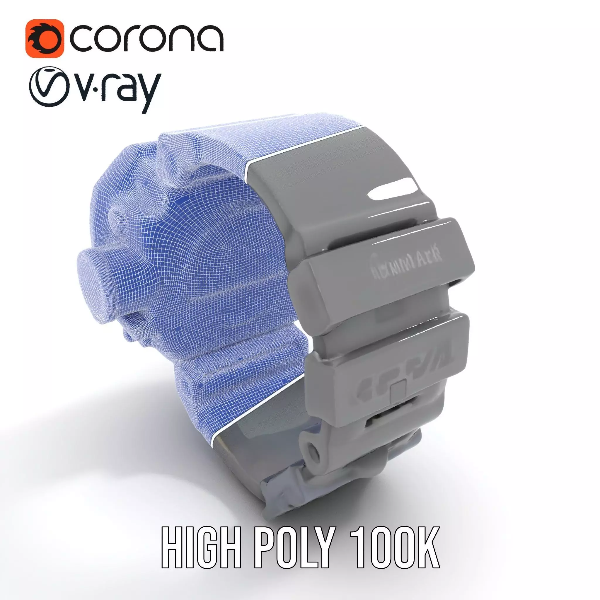 Futuristic Digital Watch Model Pack Low-poly 3D model_29