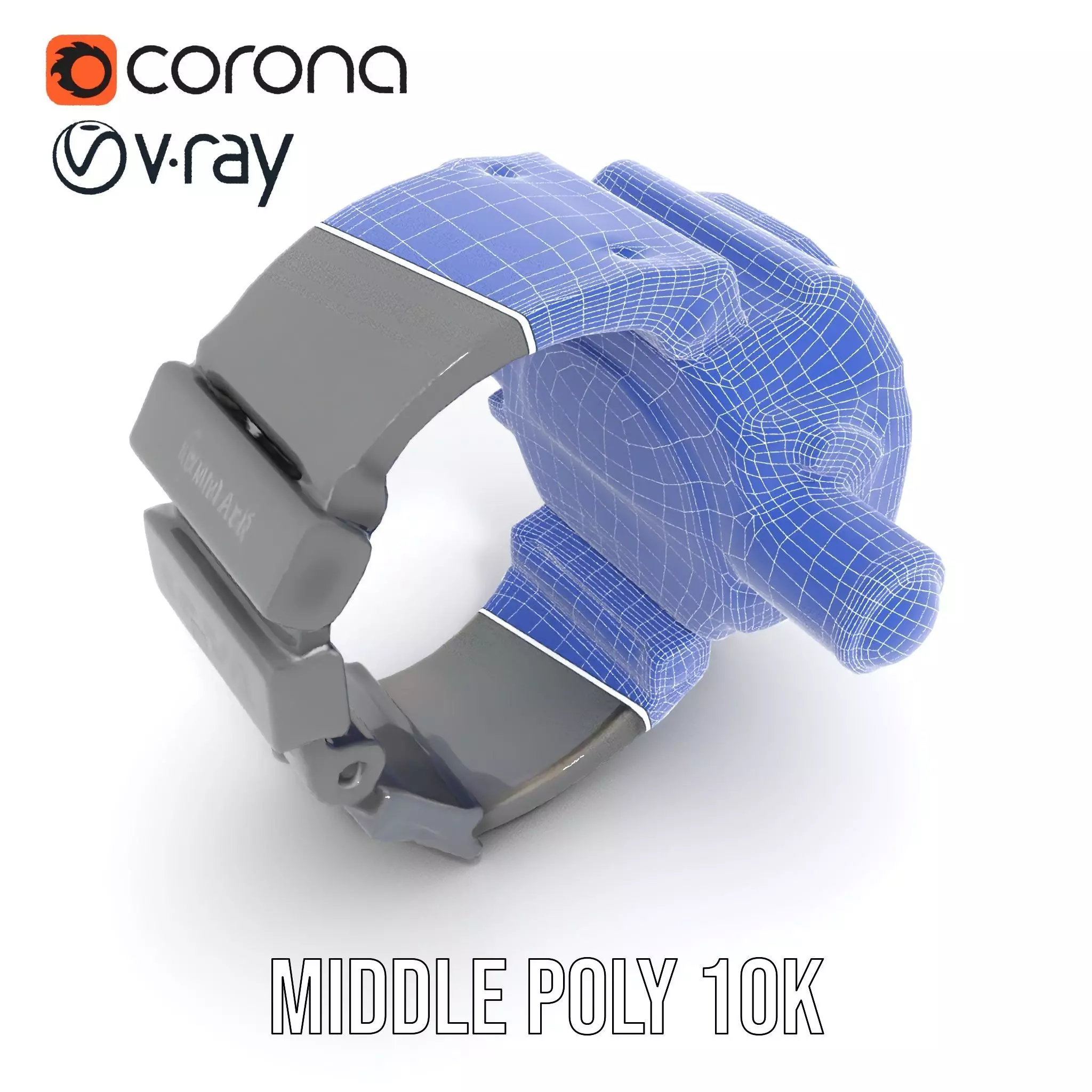 Futuristic Digital Watch Model Pack Low-poly 3D model_27