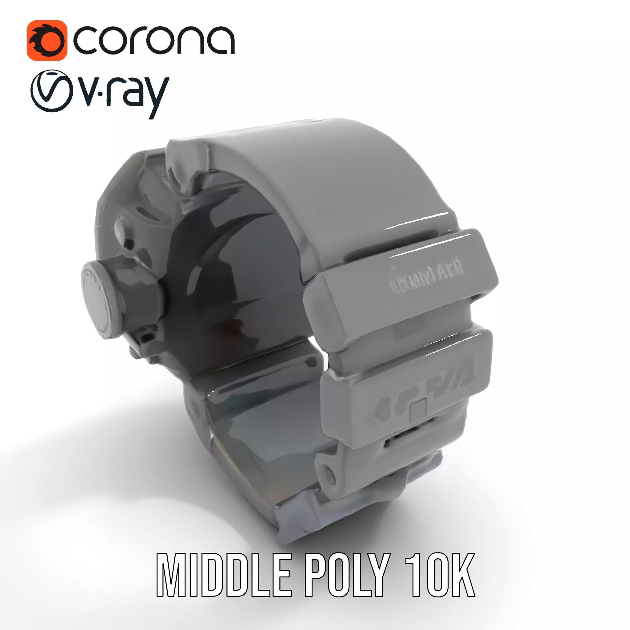 Futuristic Digital Watch Model Pack Low-poly 3D model_6