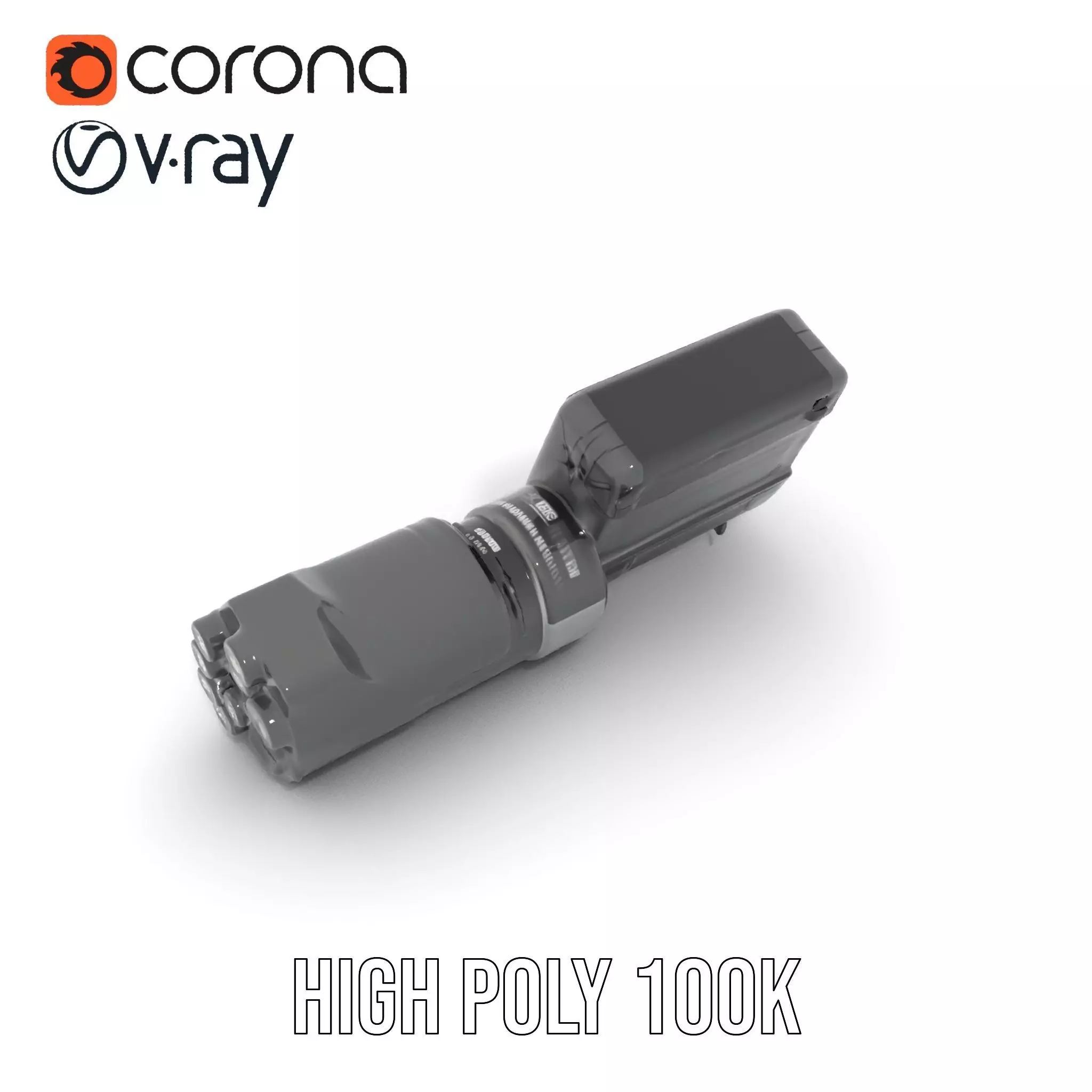 Futuristic Tactical Scope Model Pack Low-poly 3D model_33