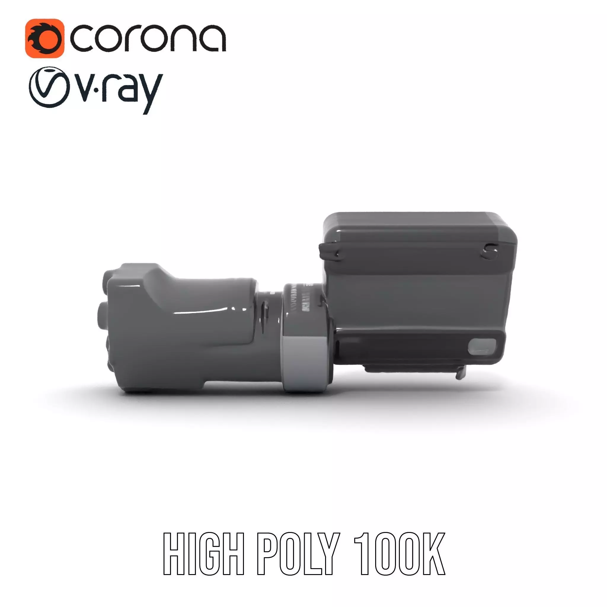 Futuristic Tactical Scope Model Pack Low-poly 3D model_27