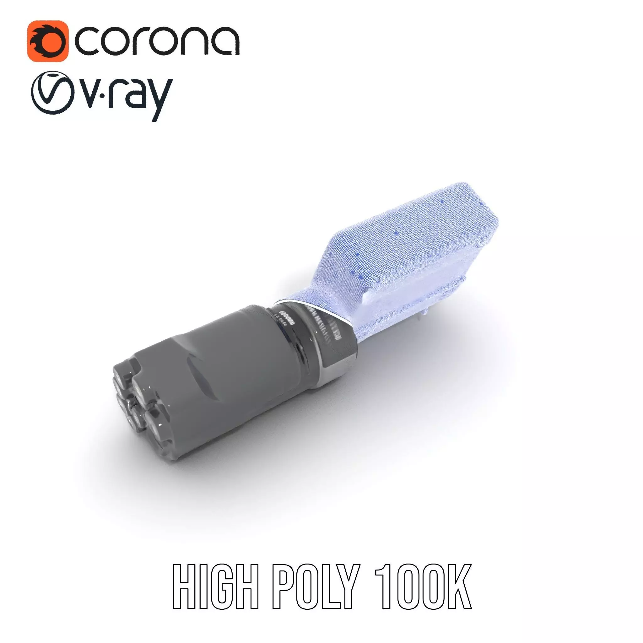 Futuristic Tactical Scope Model Pack Low-poly 3D model_32