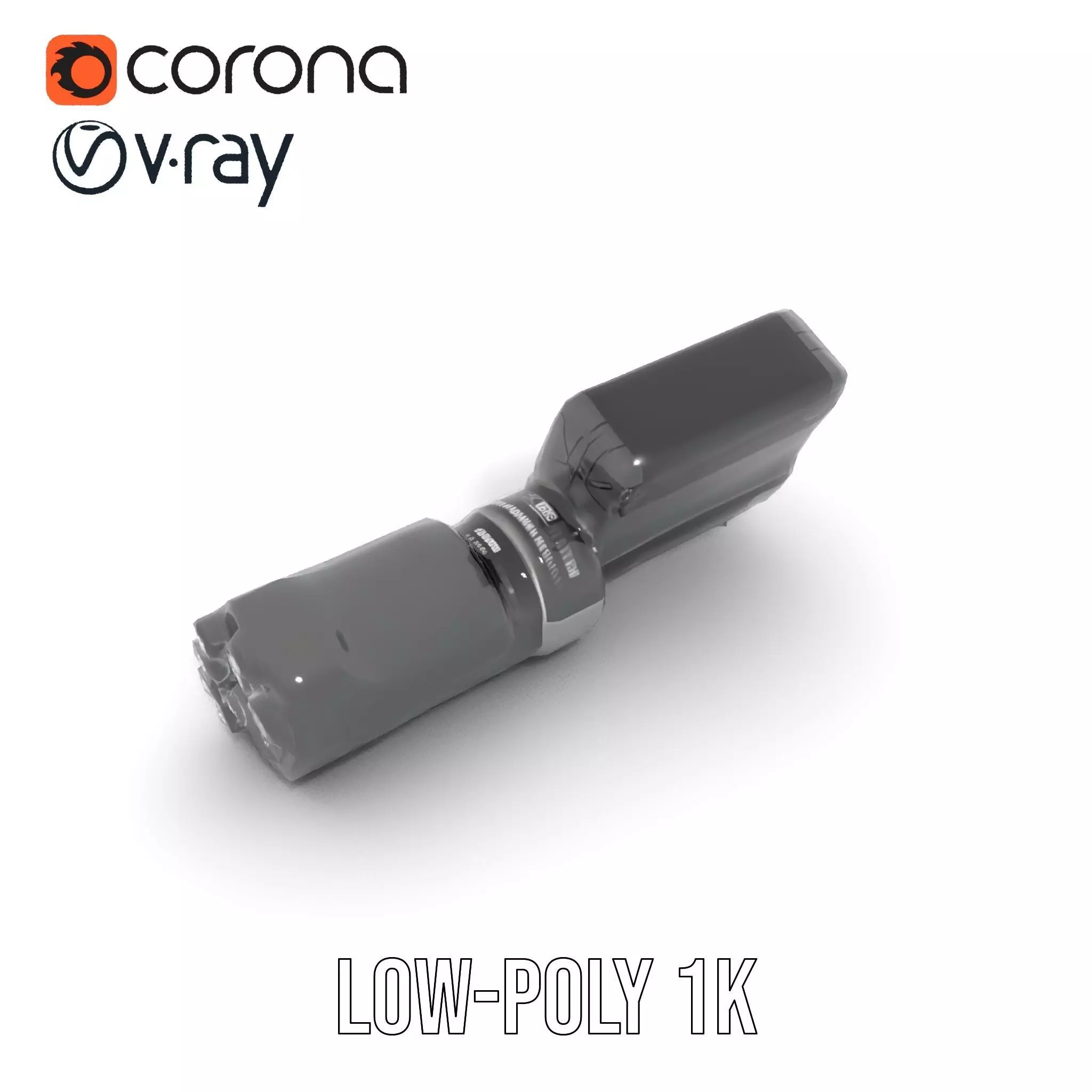 Futuristic Tactical Scope Model Pack Low-poly 3D model_10