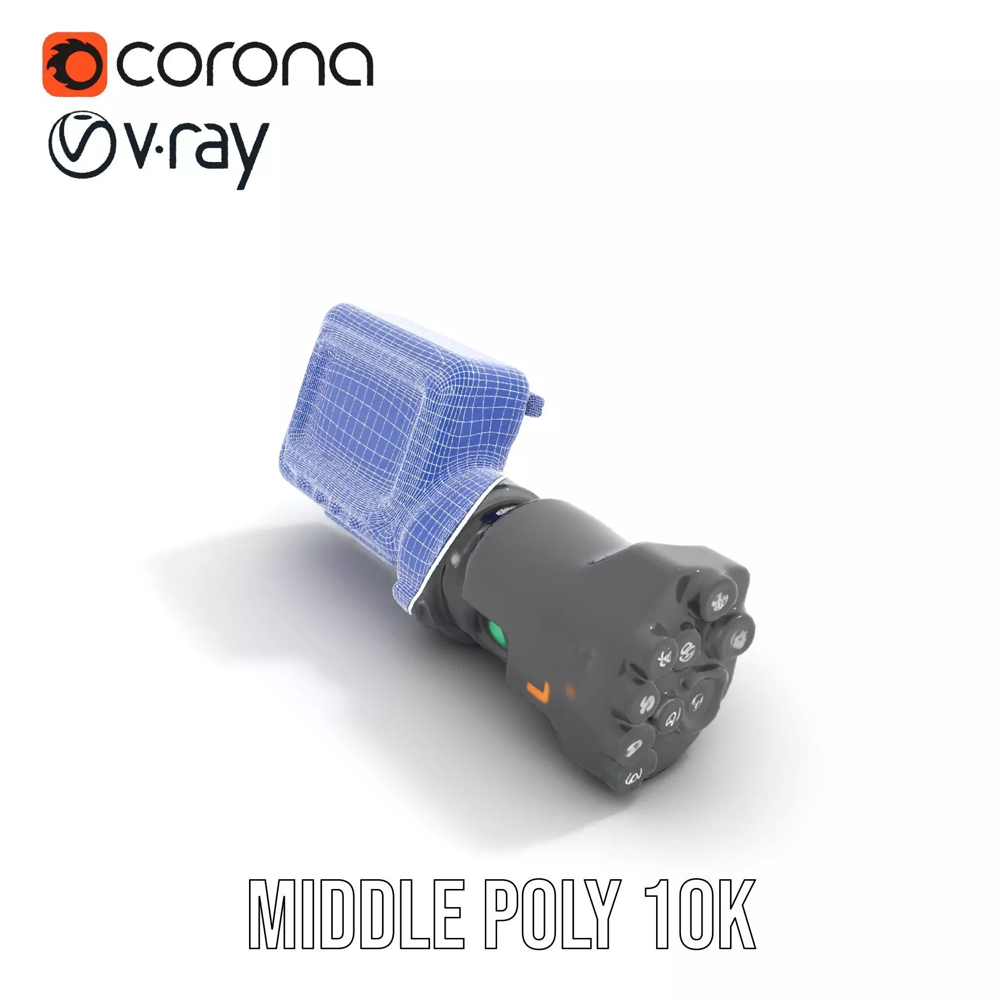 Futuristic Tactical Scope Model Pack Low-poly 3D model_16