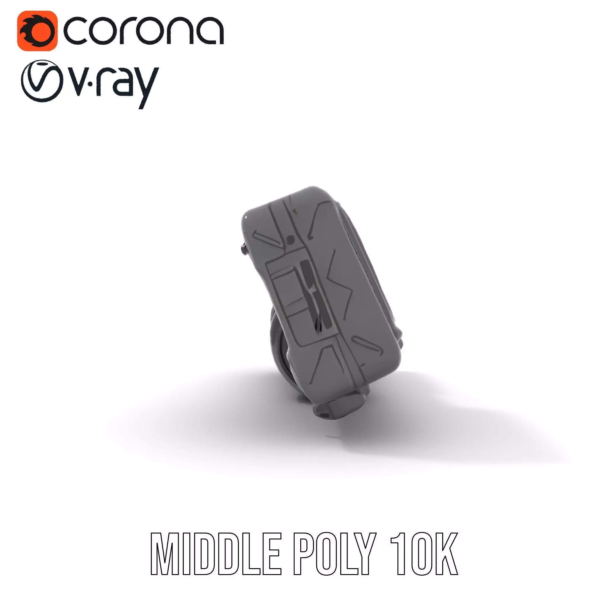 Futuristic Tactical Scope Model Pack Low-poly 3D model_12