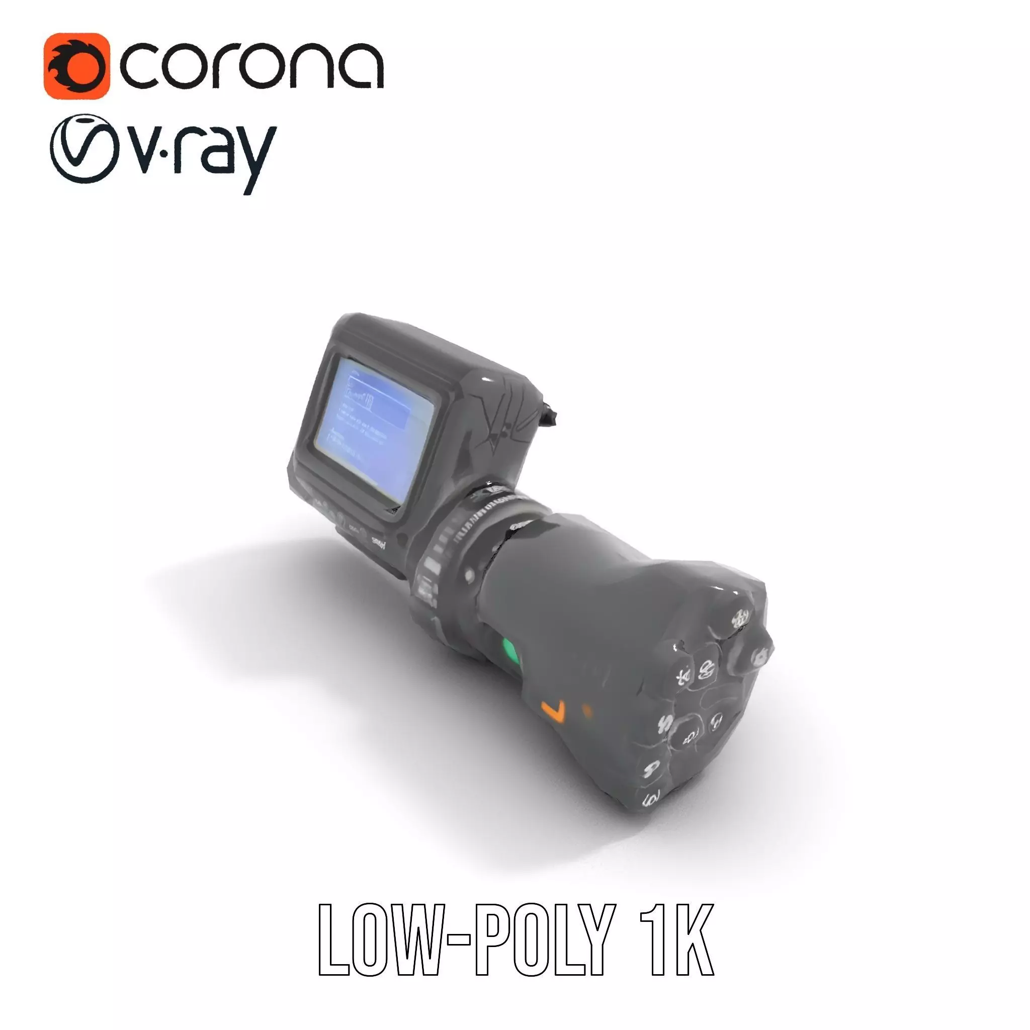 Futuristic Tactical Scope Model Pack Low-poly 3D model_8