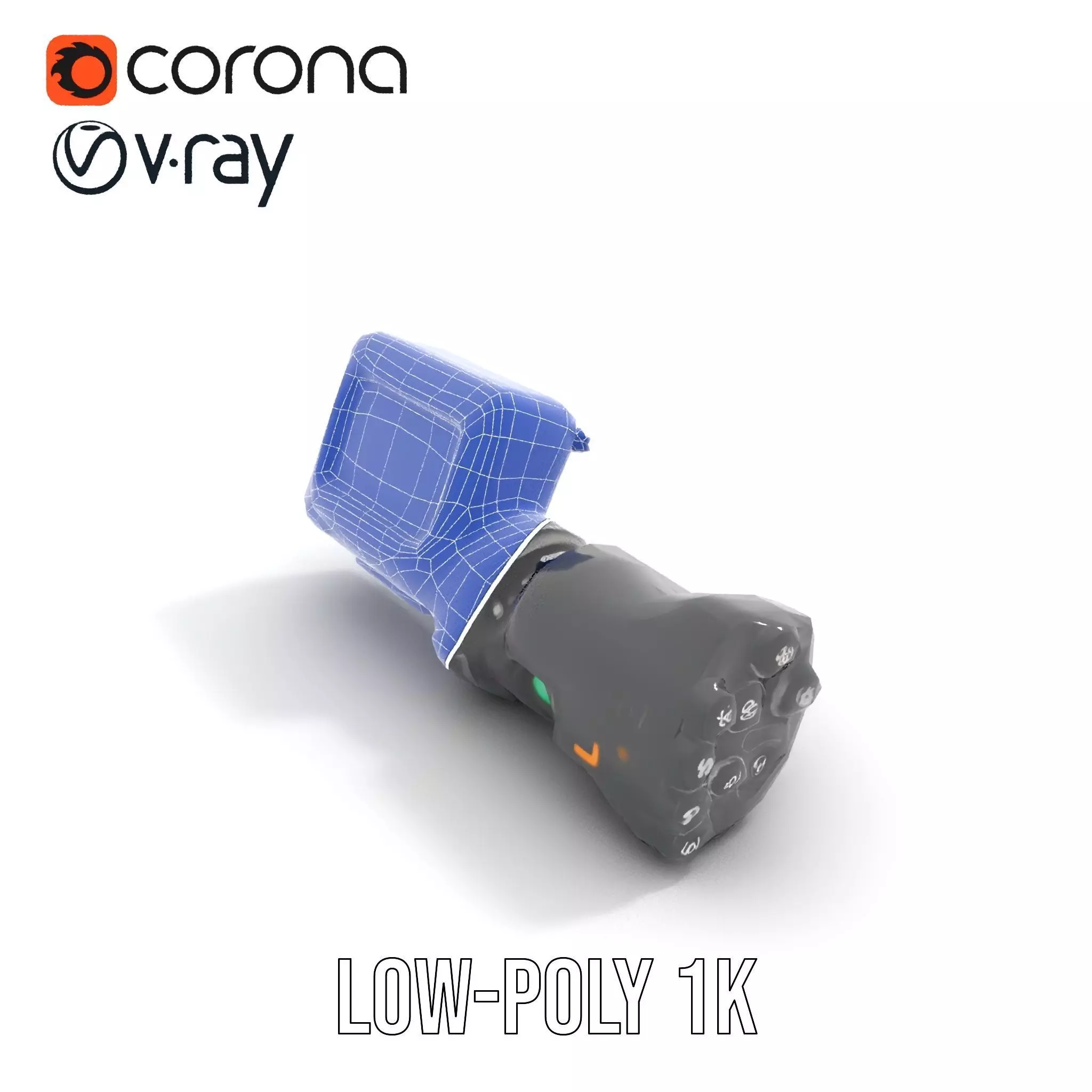 Futuristic Tactical Scope Model Pack Low-poly 3D model_13