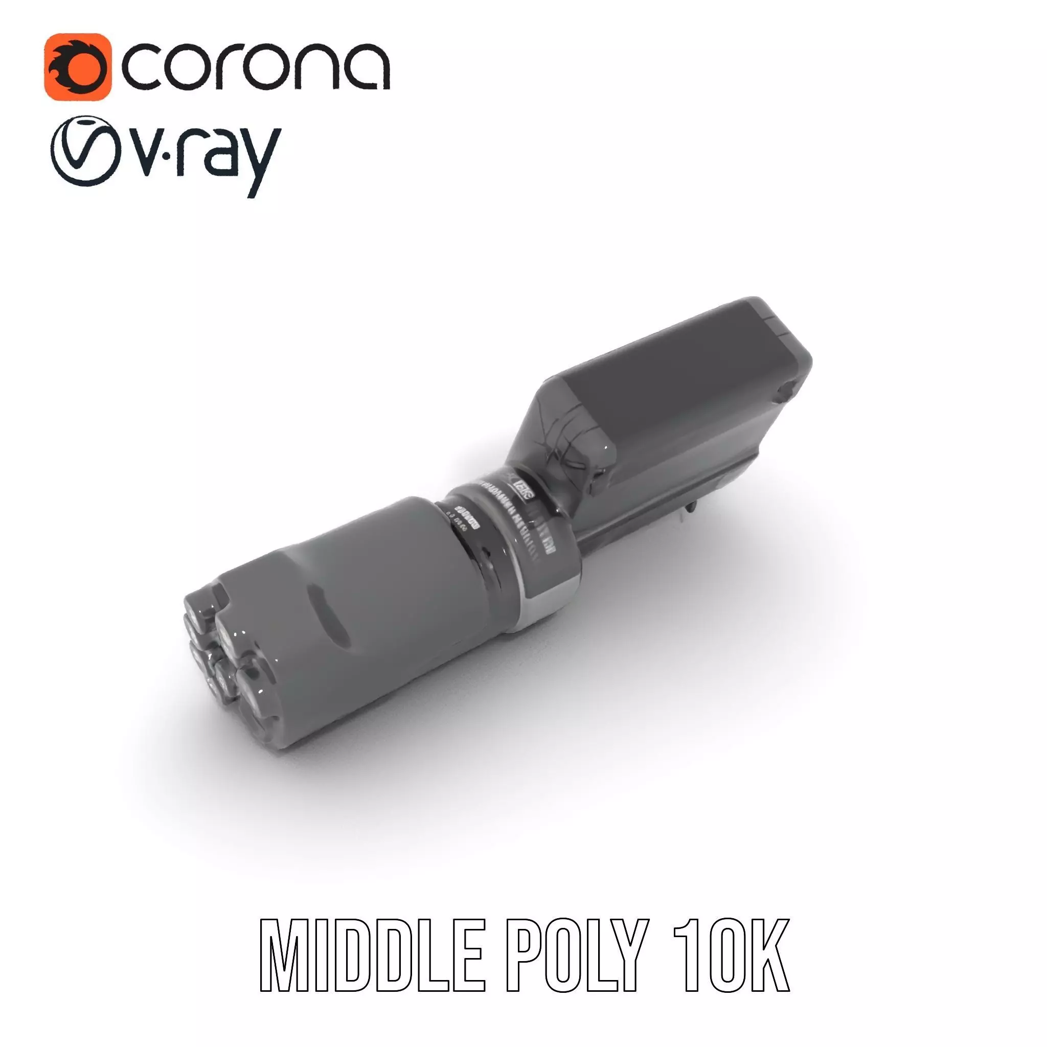 Futuristic Tactical Scope Model Pack Low-poly 3D model_25