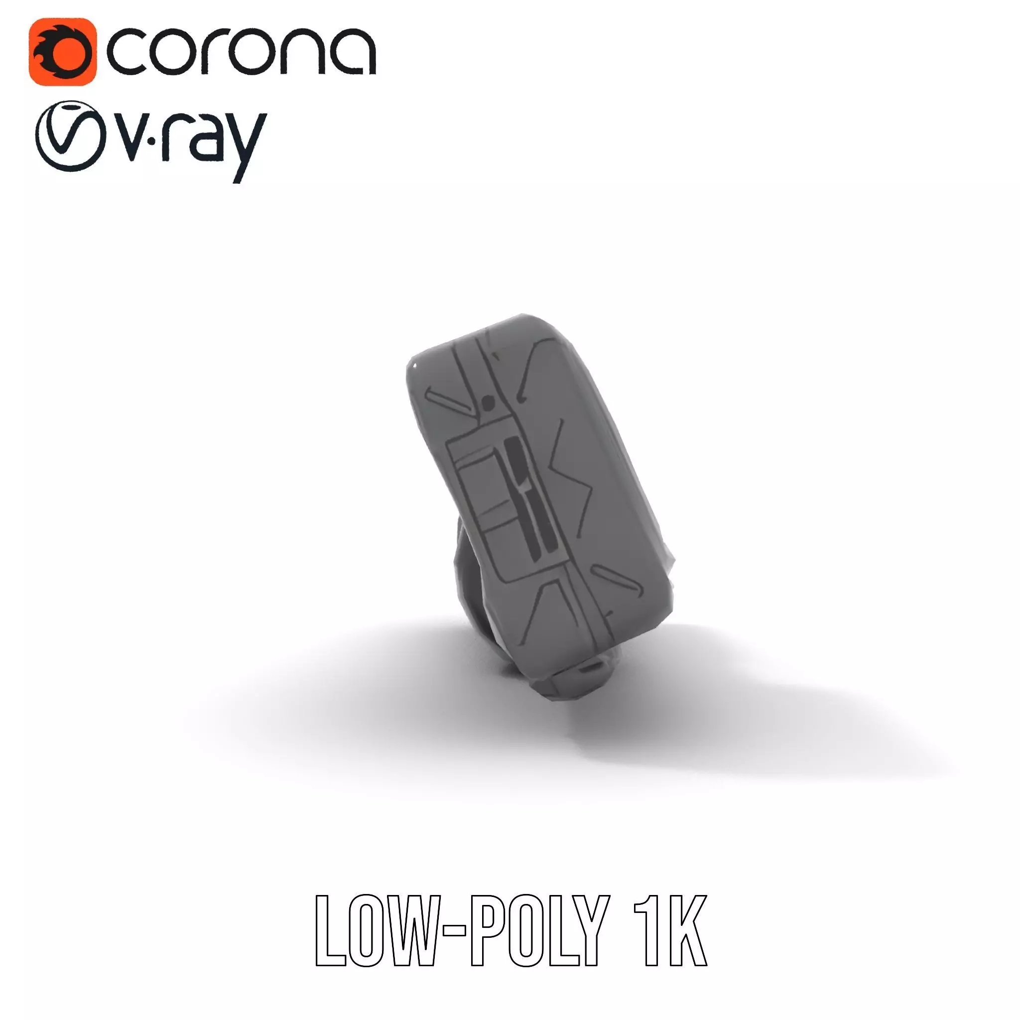 Futuristic Tactical Scope Model Pack Low-poly 3D model_23