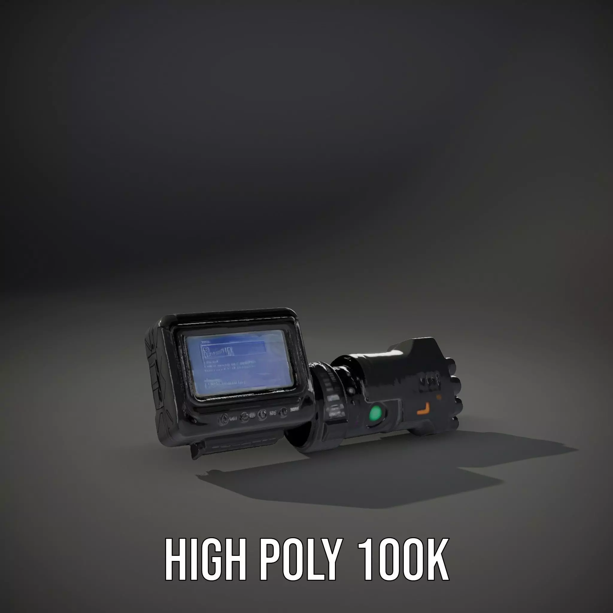 Futuristic Tactical Scope Model Pack Low-poly 3D model_9